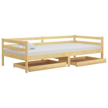 vidaXL Bett Tagesbett mit Schubladen 90x200 cm Massivholz Kiefer