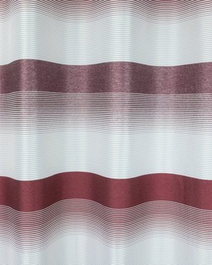 Vorhang Ösenschal Seitenschal Vorhang 2421 140x245 cm Gestreift Weiß Grün Blau Grau Rot, EXPERIENCE, Ösen (1 St), halbtransparent, Webstreifen, mit 8 Ösen