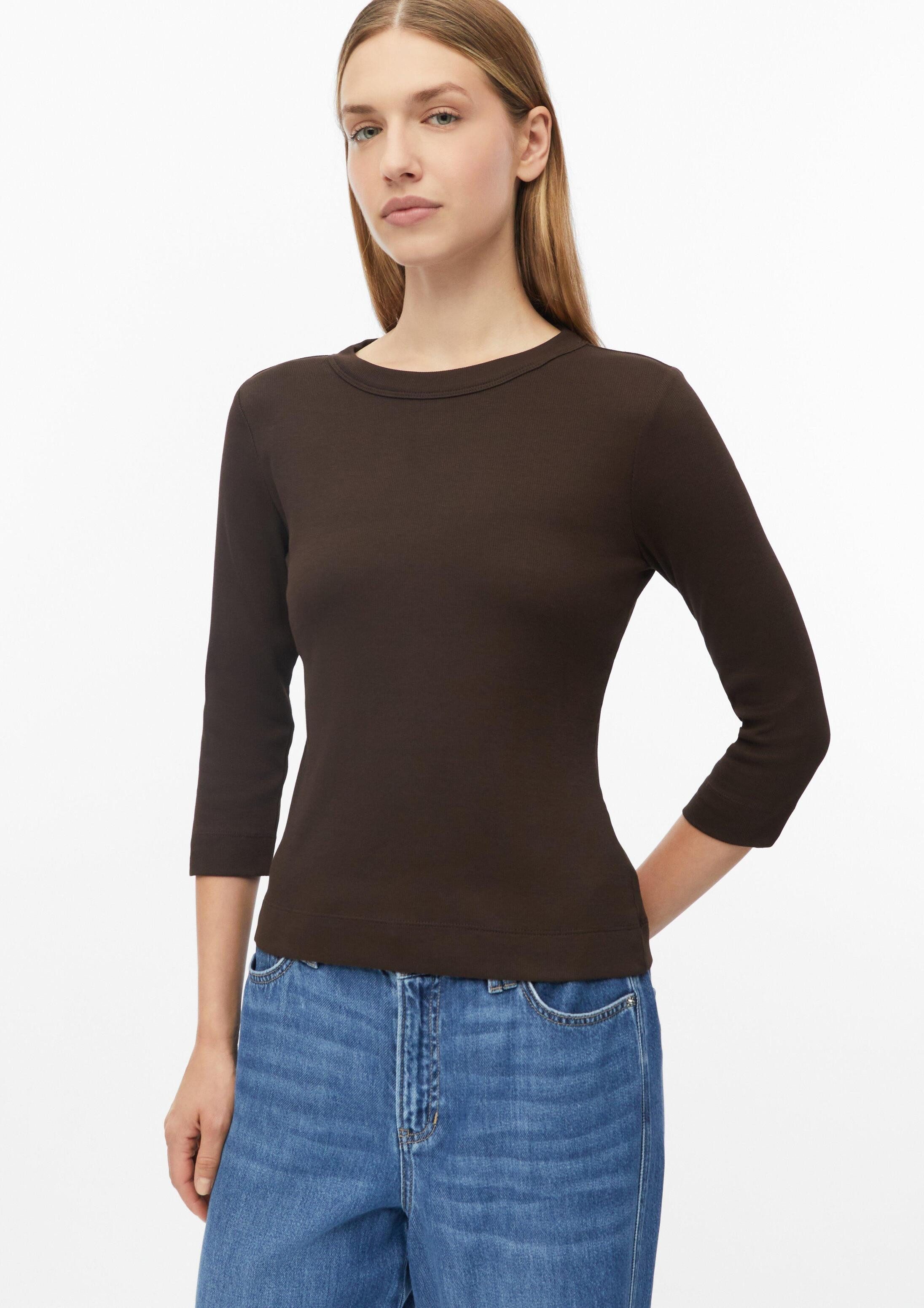 s.Oliver 3/4-Arm-Shirt T-Shirt 3/4-Arm-Rippshirt im Slim Fit