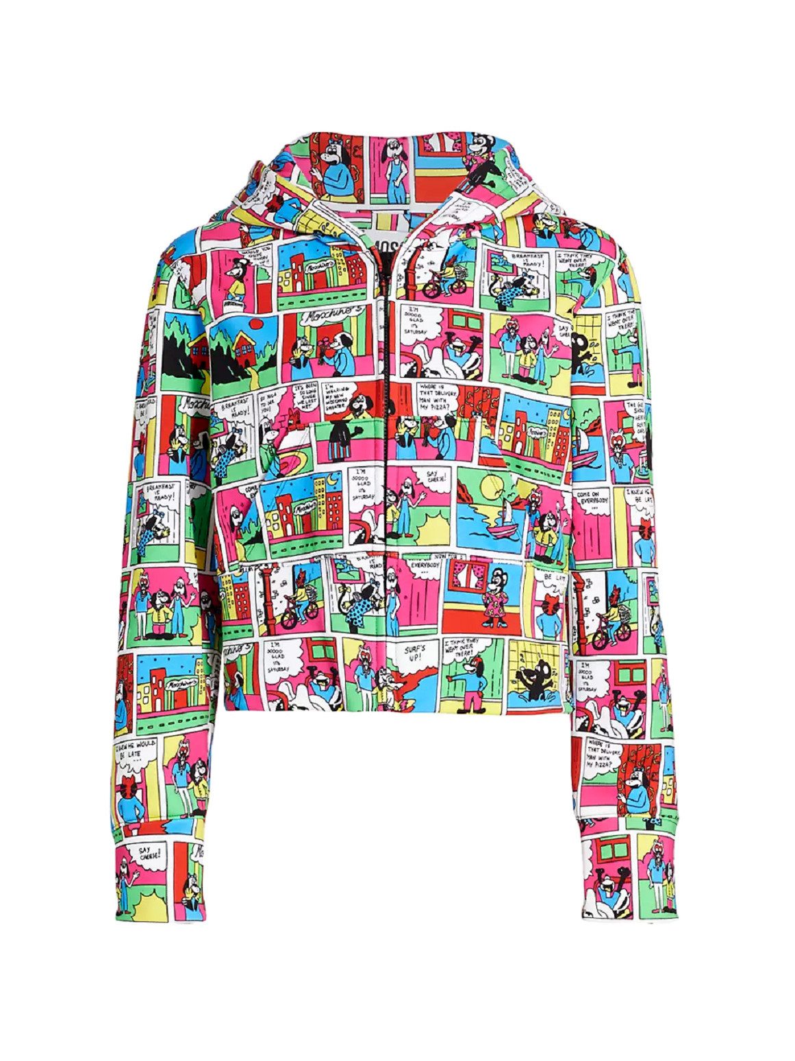 Sweatjacke Moschino Damen Pullover, Moschino Comics Prints HOODIE, Sweatjacke.