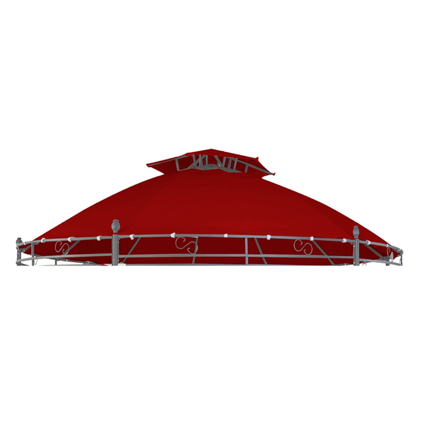 Mojawo Pavillon-Ersatzdach Ersatz Dach Pavillon rund ⌀3,5m wasserdicht Gartenpavillon Dachhaube, 350 x 350 cm