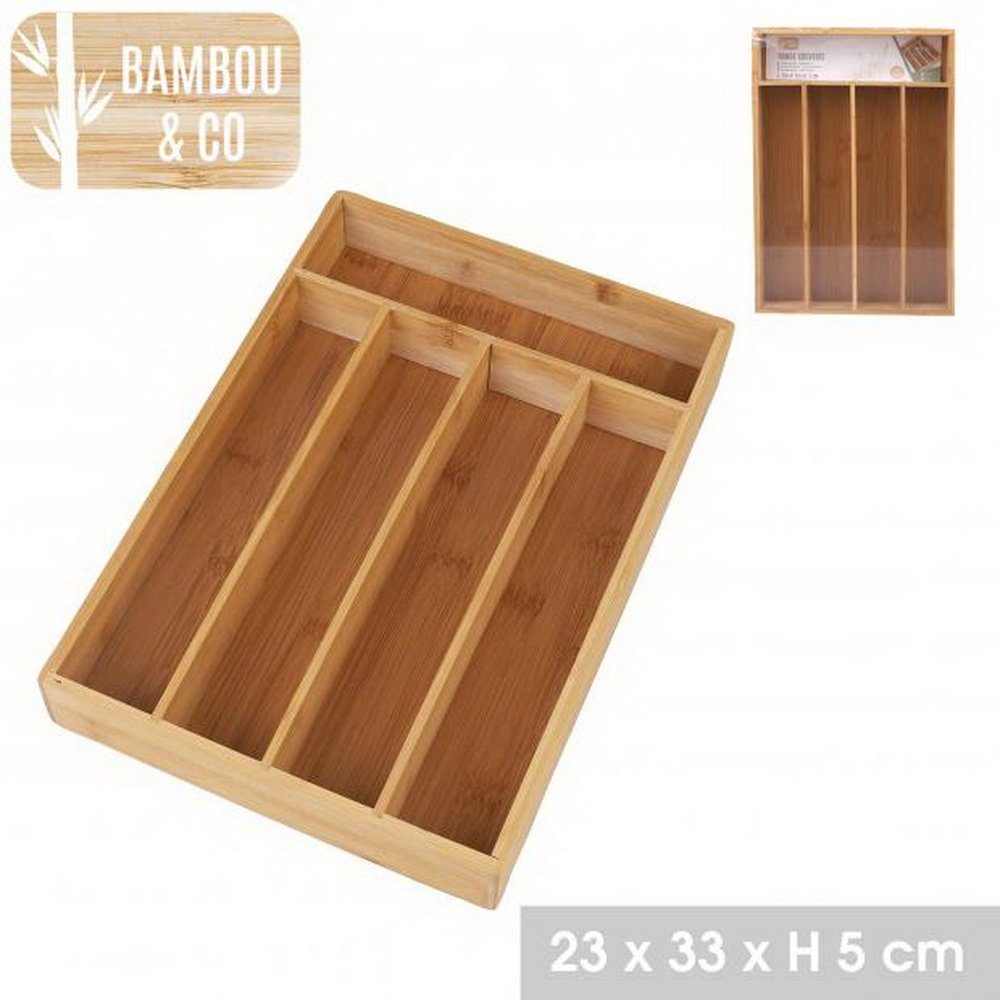 St., Bambus Besteckkasten (1 Besteckkasten Besteckkasten x ca. x 23 Bambou&Co. Maße: 30134 cm), Bambou&Co 5 33 Bambus (BxLxH)