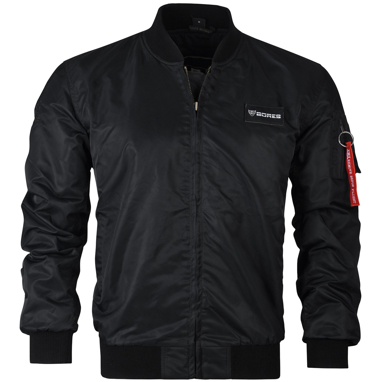 Bores Motorradjacke Bores Bomber Motorradjacke schwarz 2XL