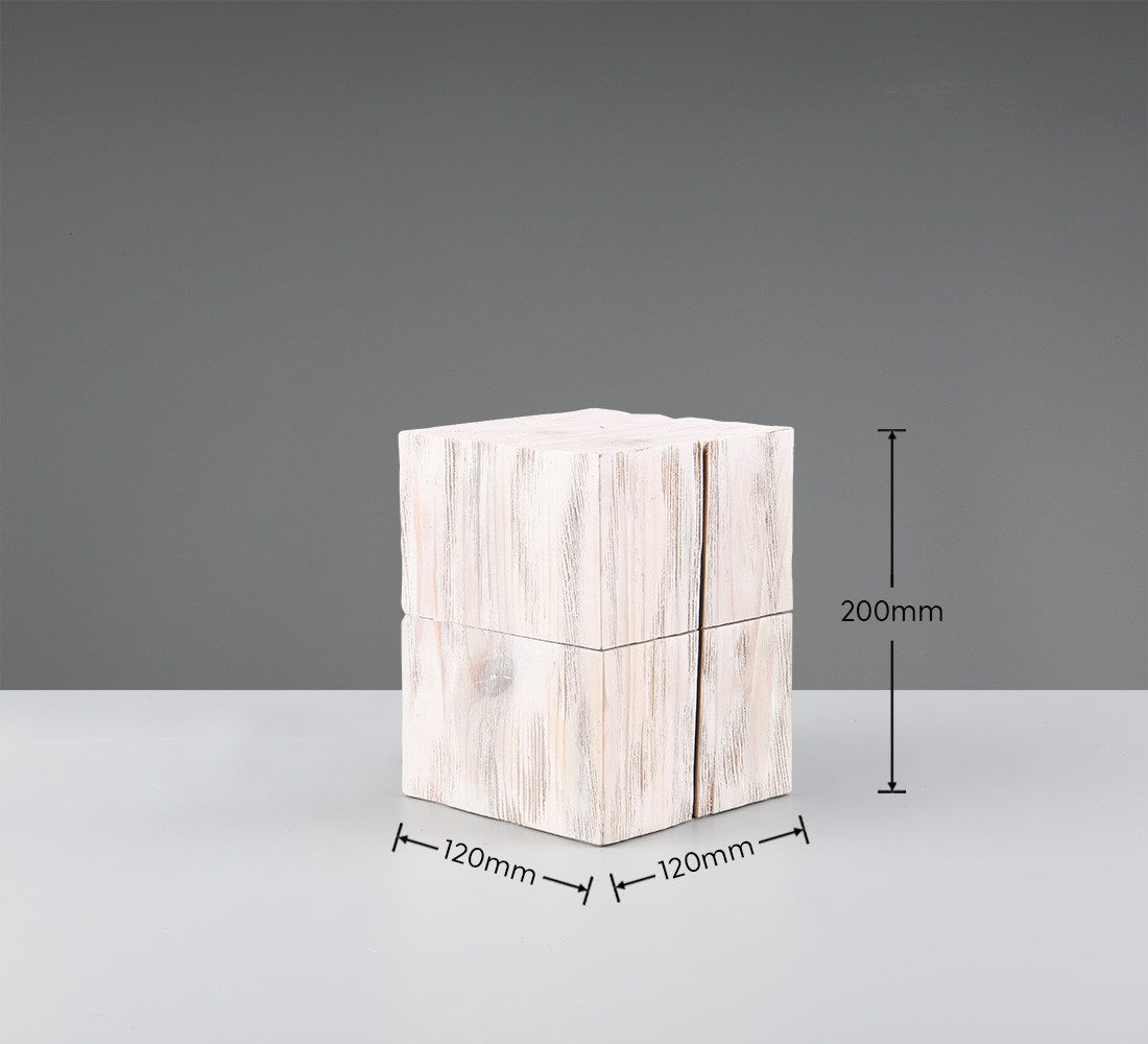 TRIO Leuchten Schreibtischlampe TREASURE, Deko Tischleuchte Schatzkiste inkl 1xE14 LED 225 Lumen 2700K, Ein-/Ausschalter, Leuchtmittel wechselbar, Warmweiß, Licht startet bei öffnen der Box, Schnurschalter, Naturholz Tischlampe