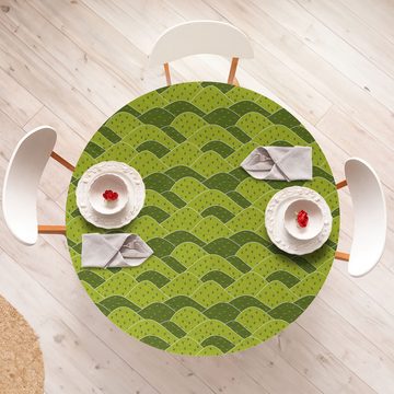 Abakuhaus Tischdecke Rundum-elastische Stofftischdecke, Natur Einfache Art Bäume Cartoon