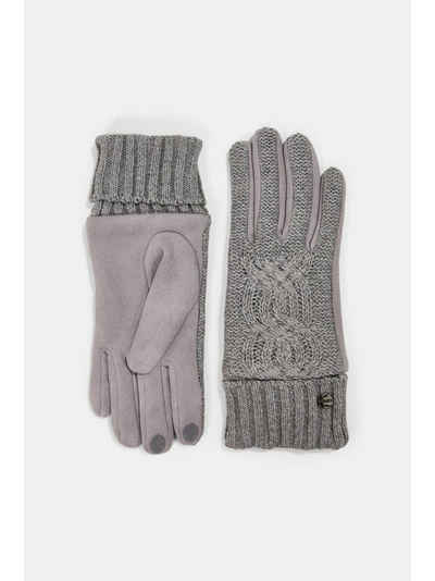 Esprit Strickhandschuhe »Mit Wolle: Material-Mix-Handschuhe«