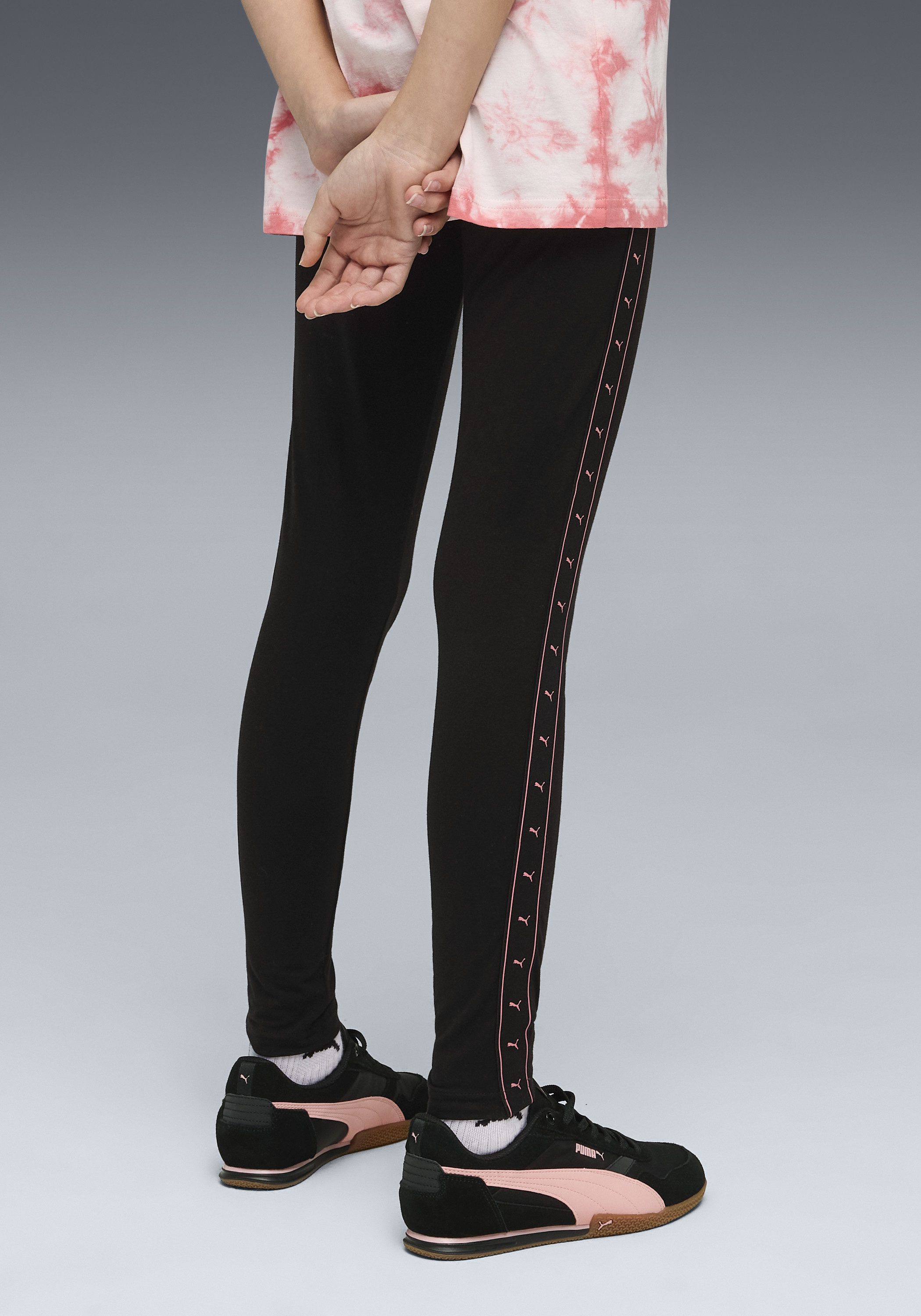 PUMA Leggings ESS TAPE LEGGINGS G aus Baumwollmischung, schmale Passform, sportlicher Stil – Bild 2 von 5