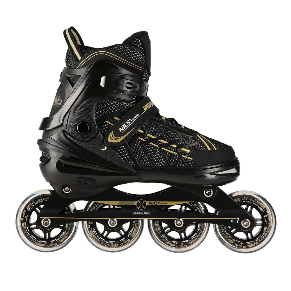 NILS EXTREME Inlineskates Inliner Rollschuhe Speedskates, (Spar-Set, 2-St., 39-42), größenverstellbar, ABEC 7, Aluminiumschiene, 84 mm