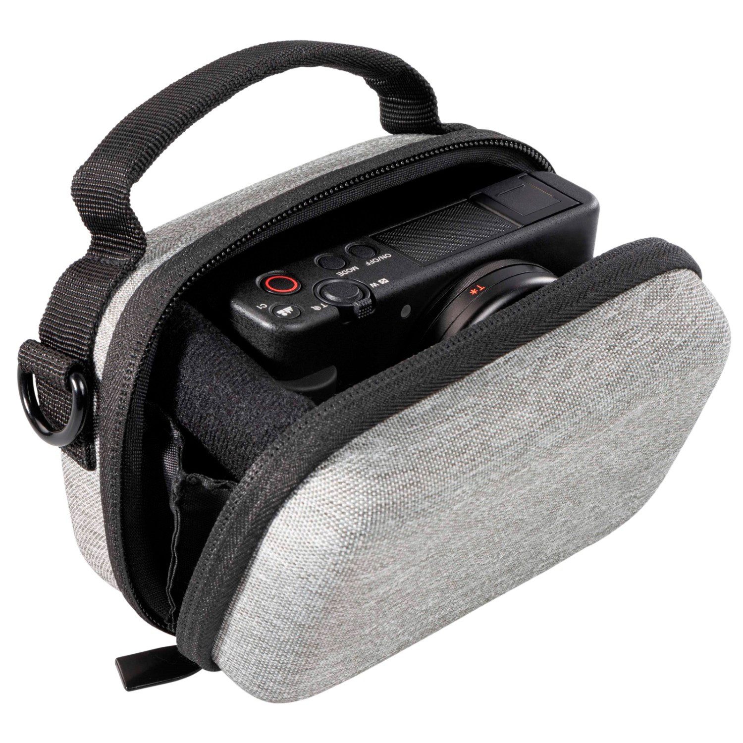 Hama Kameratasche Hardcase Ambato 80R Kamera-Tasche Grau, Schutz-Hülle Cover Foto-Etui Camera-Bag Gürtelschlaufe Digital-Kamera – Bild 3 von 5