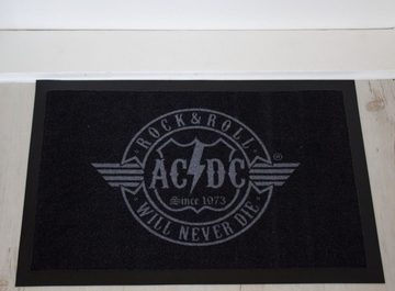Teppich ACDC 60 x 40 cm Rock Roll never Die, Mr. Ghorbani, Rechteckig, Höhe: 3 mm