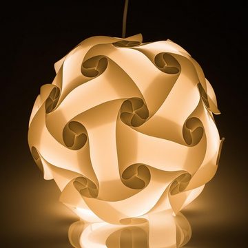 EAZY CASE Lampenschirm DIY Puzzle Lampenschirme, Do it Yourself Puzzlelampe Lampe Schirm Deckenlampe circa 23cm Weiß