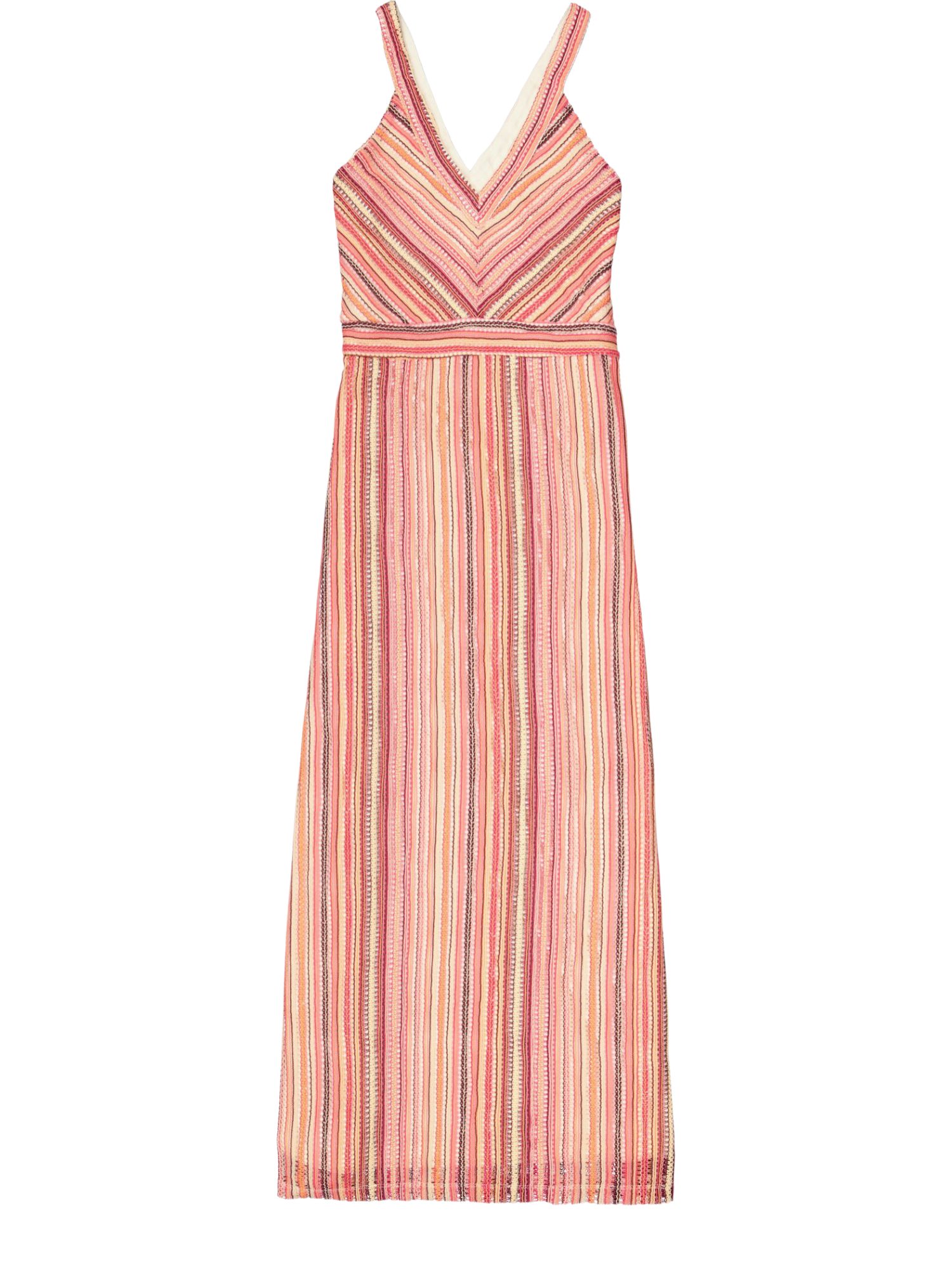 Garcia Partykleid bunt,Casual,Polyester,Gestreift,V-Ausschnitt,Ärmellos,Casual Fit