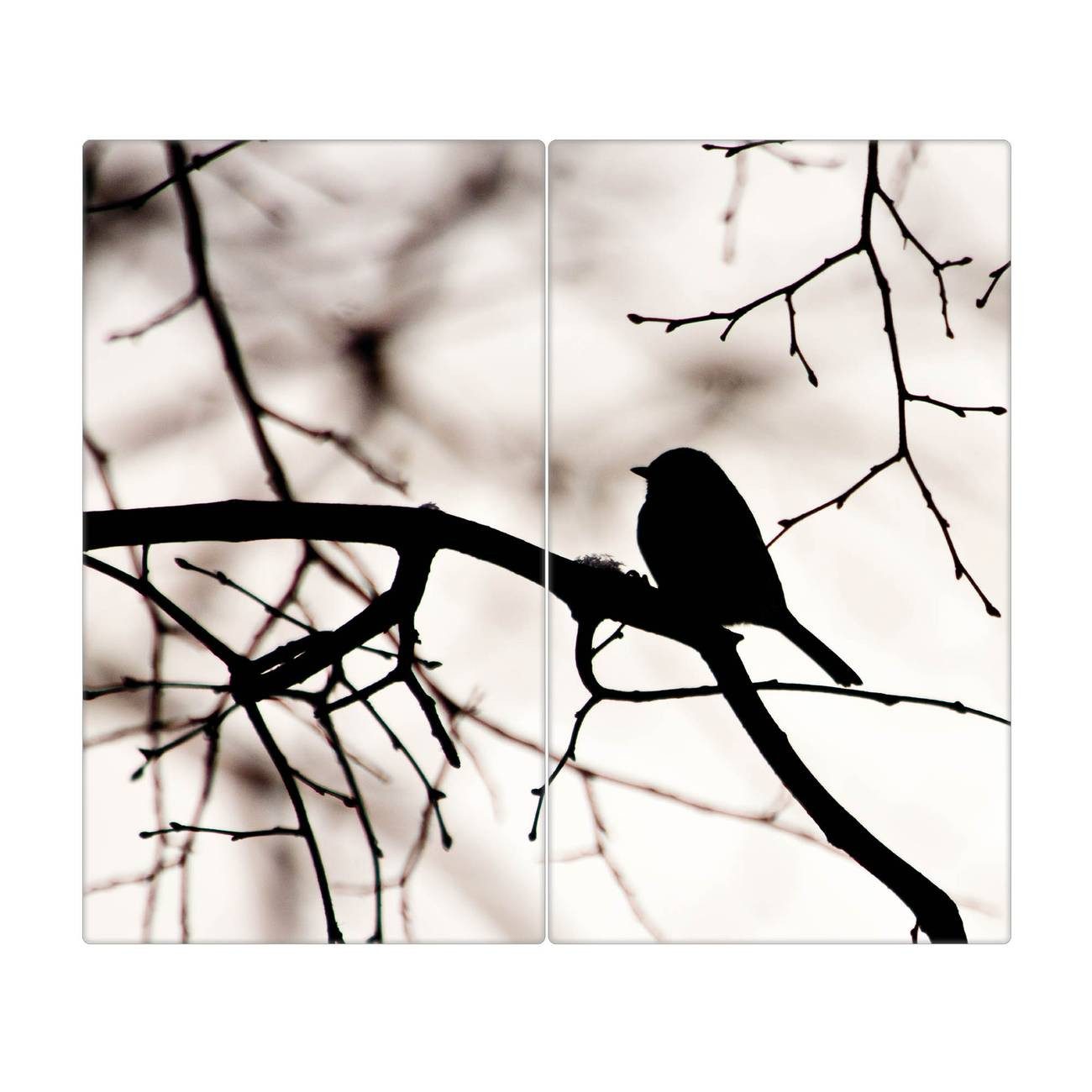 banjado Herd-Abdeckplatte Glas Früher Vogel, (gehärtet, 2 tlg., inkl. selbstklebende Gummifüßchen). € 46,99