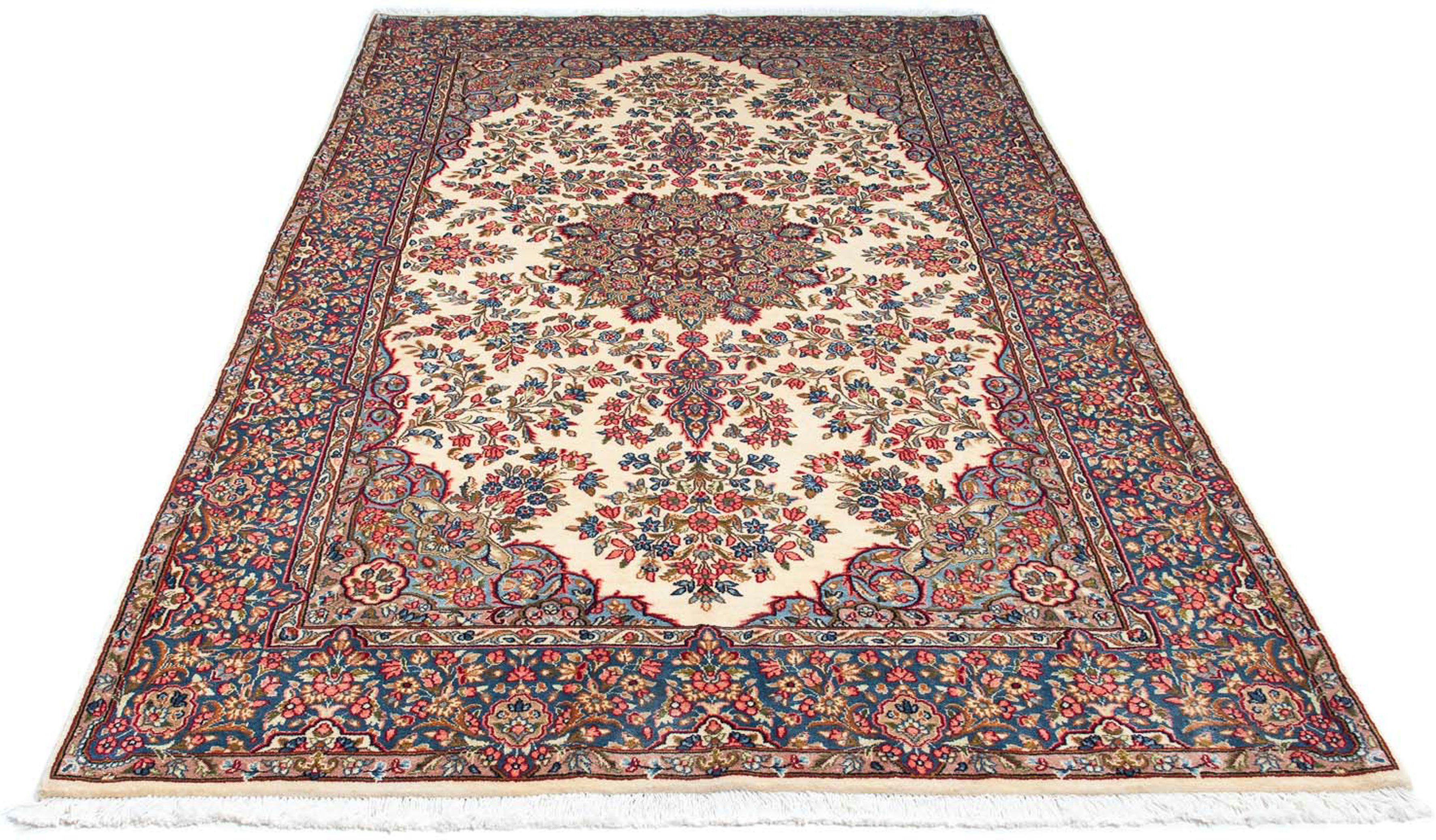 Orientteppich Perser - Royal - 257 x 148 cm - beige, morgenland, rechteckig, Höhe: 10 mm, Wohnzimmer, Handgeknüpft, Einzelstück mit Zertifikat