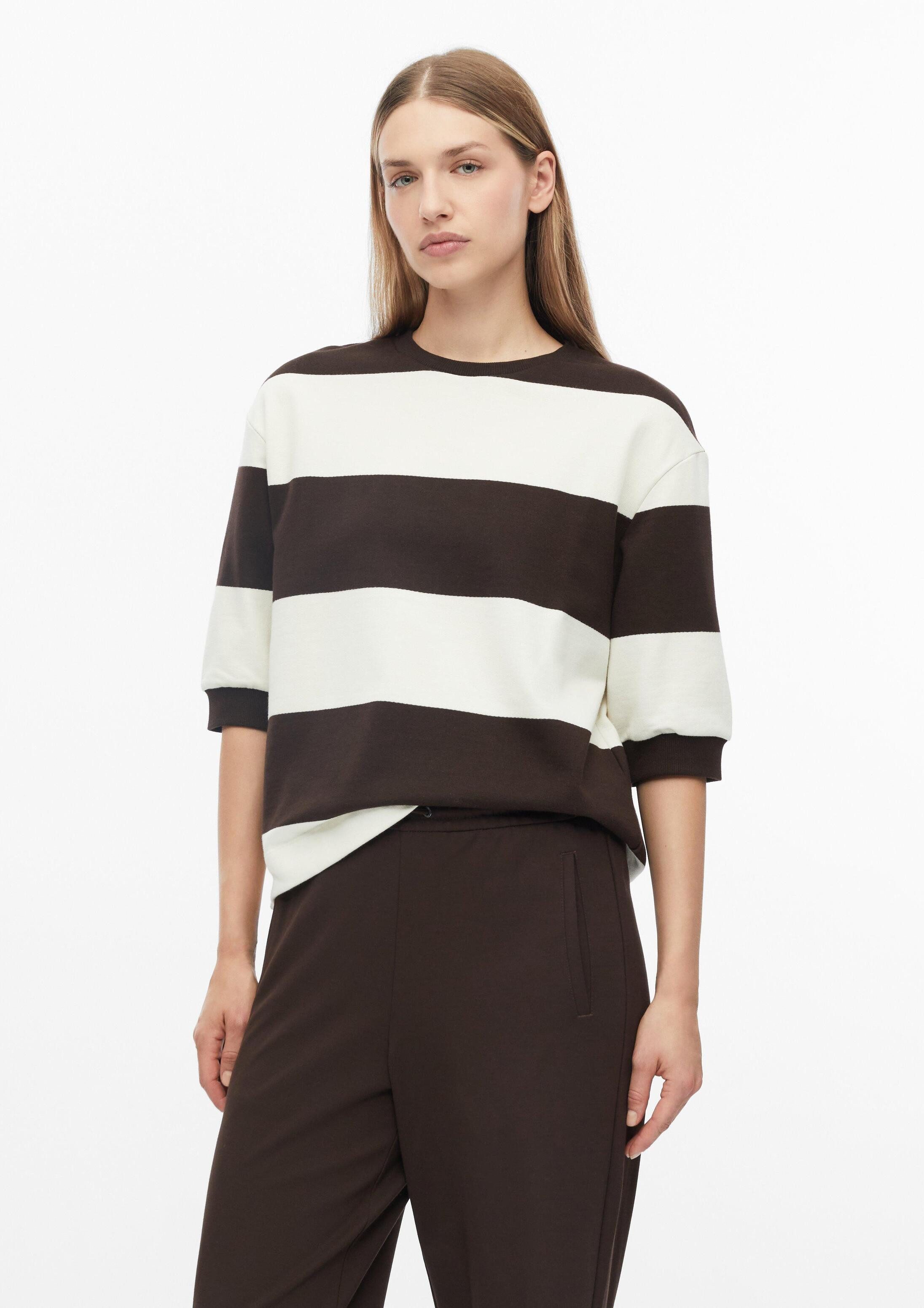 s.Oliver 3/4 Arm-Pullover Sweatshirt Gestreiftes Sweatshirt im Relaxed Fit