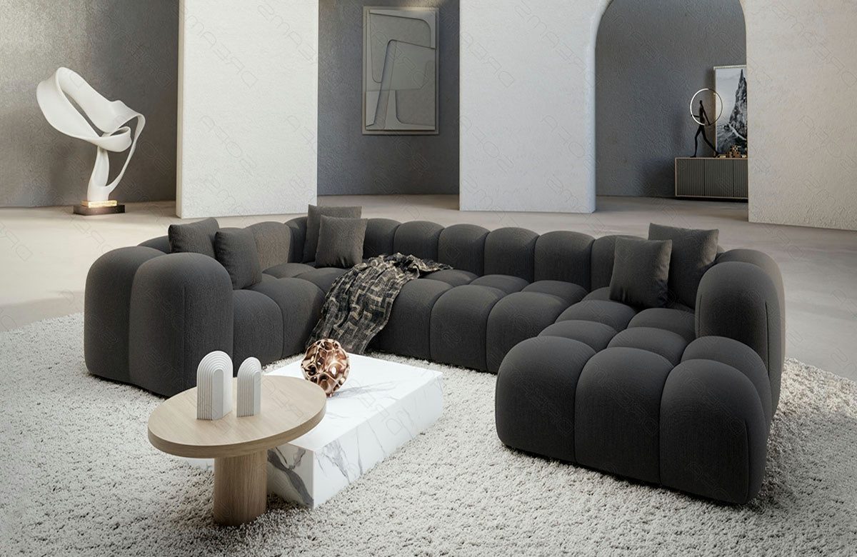 Sofa Dreams Sofa Formentera U Form, 6-Sitzer Couch Ottomane