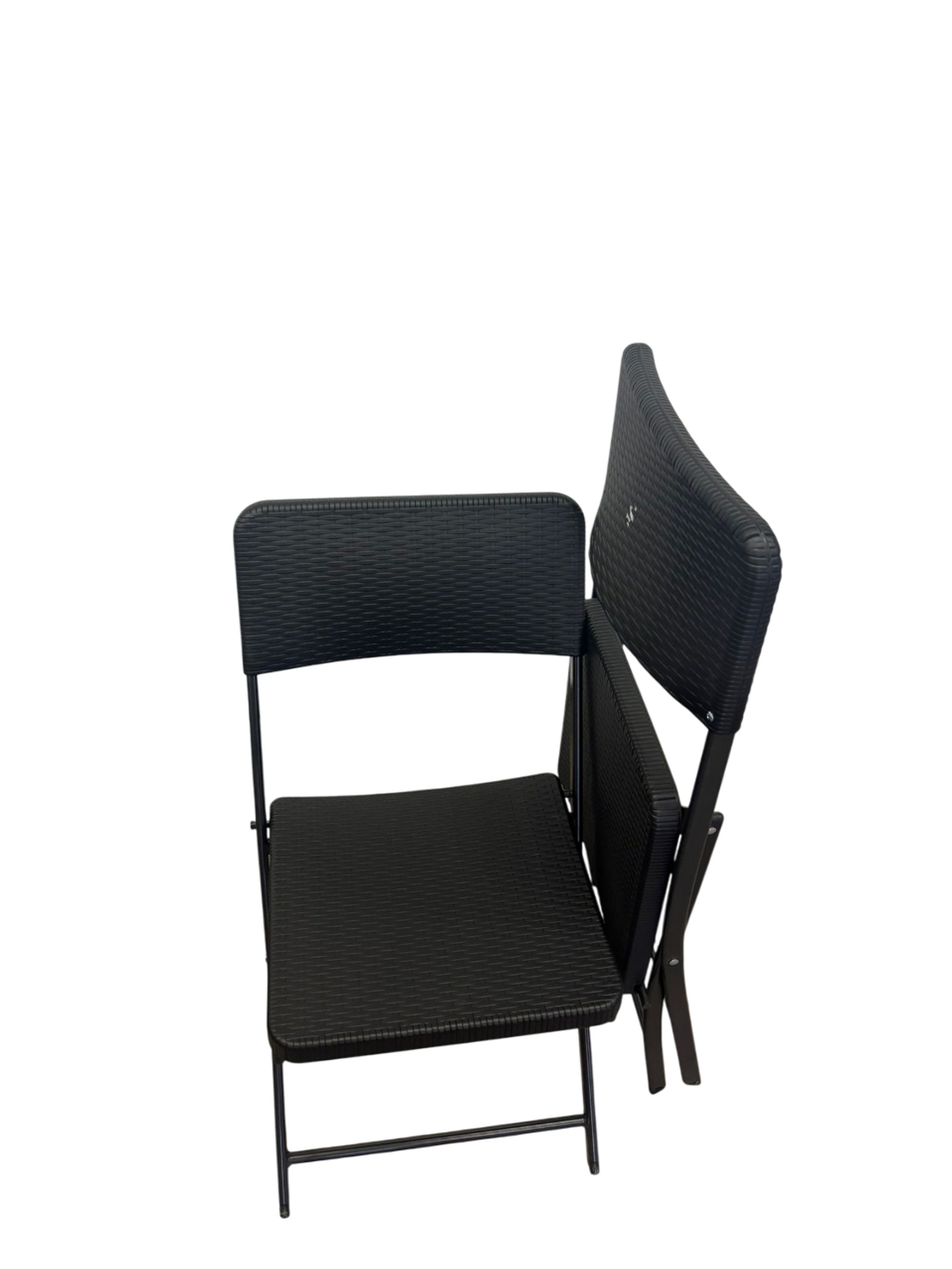 Sedex Sitzgruppe Sedex Klappstuhl 2er Set Mila Schwarz/Anthrazit Polyrattan
