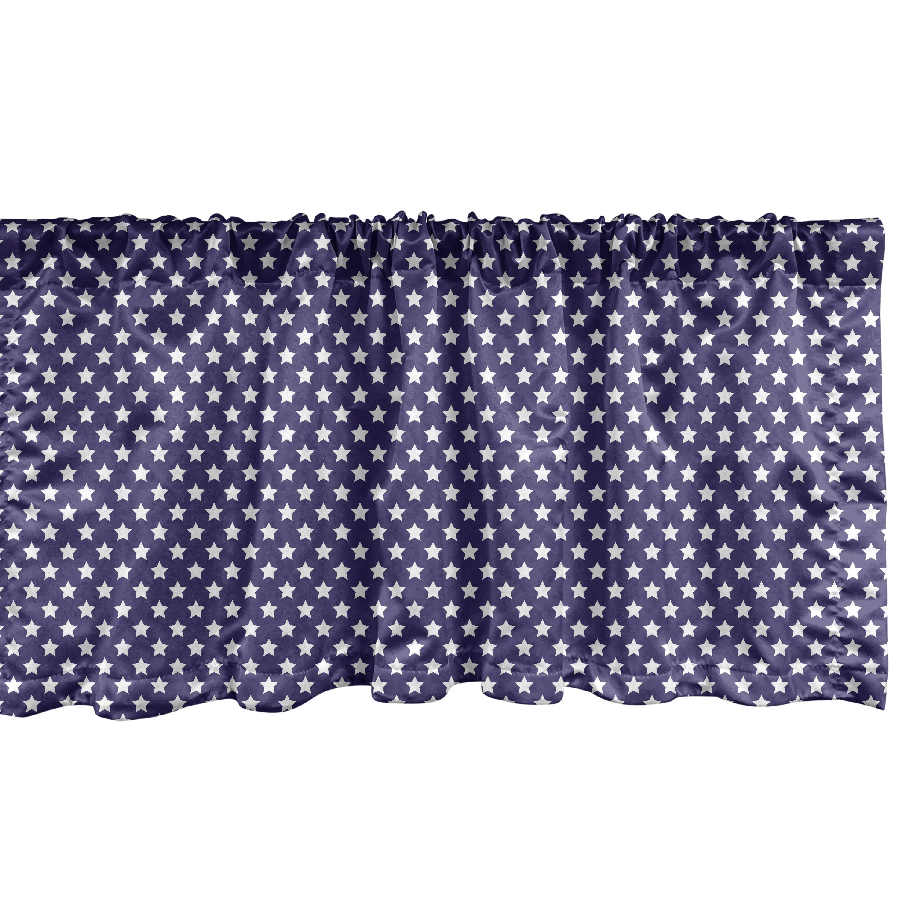 Scheibengardine amerikanisch Schlafzimmer Microfaser, Sternen für Abakuhaus, Volant Stangentasche, mit Flagge Dekor Küche Vorhang mit