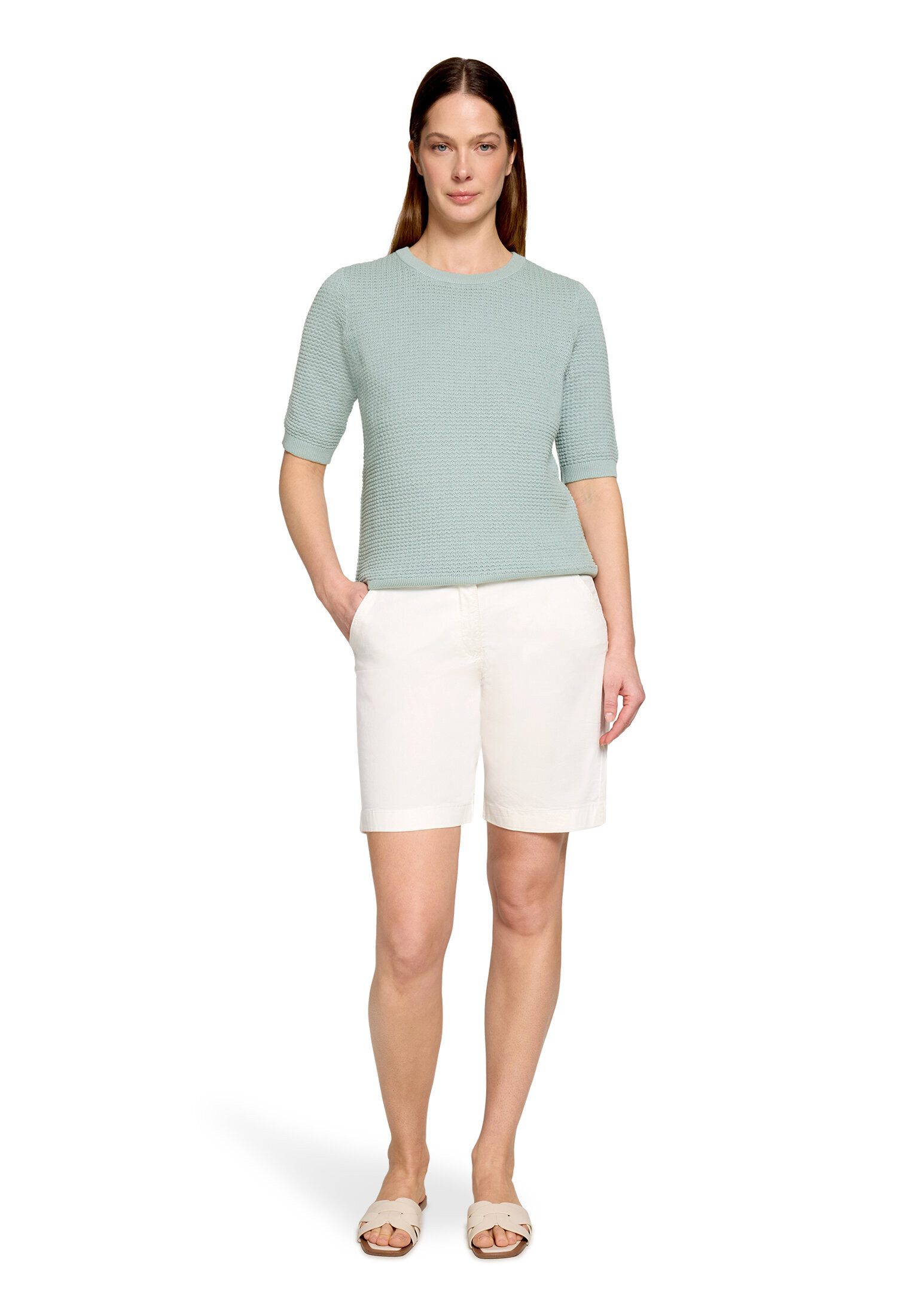 Betty Barclay Kurzarmshirt Strick, Damen mit Struktur (1-tlg)