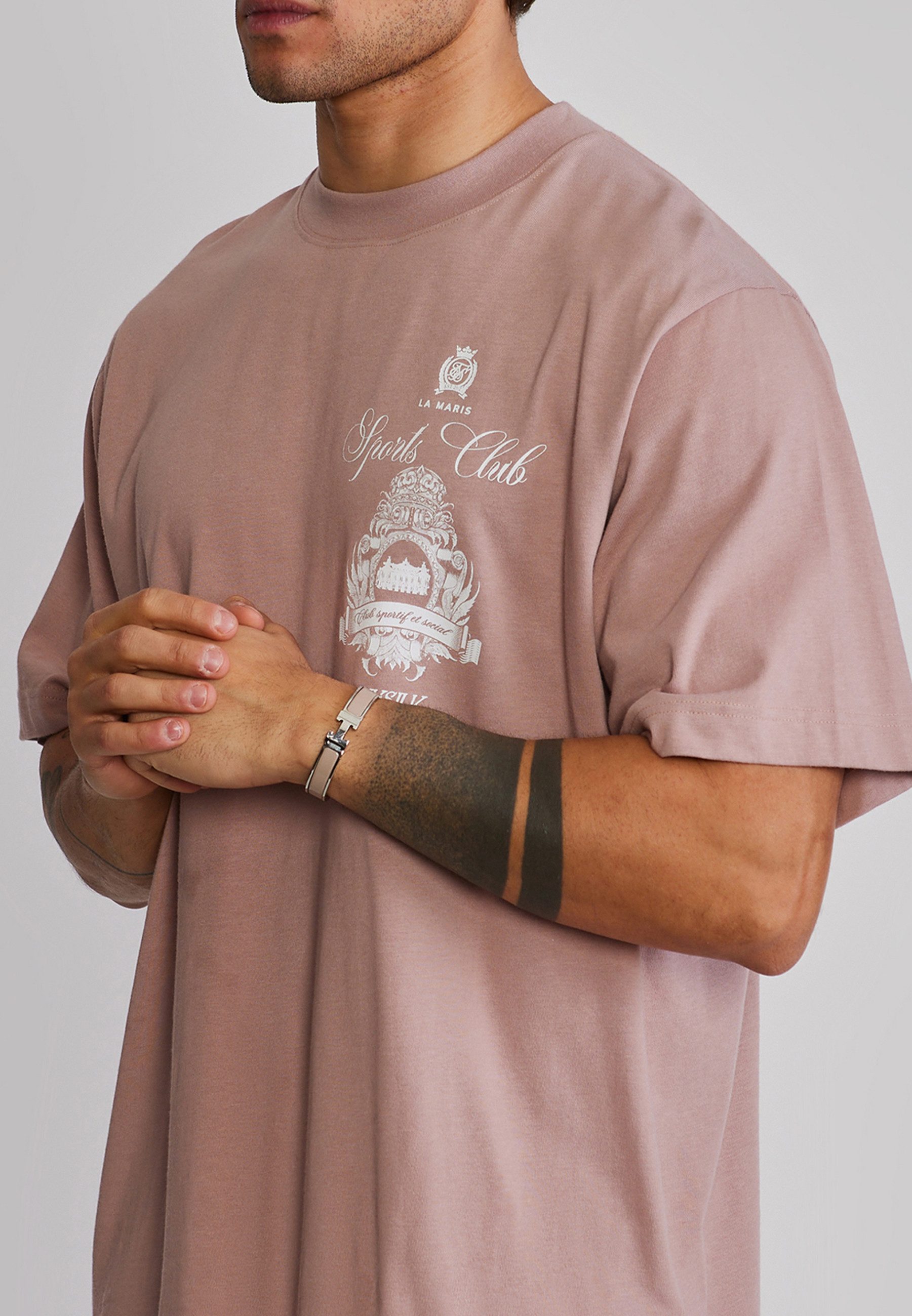 Siksilk T-Shirt SikSilk Herren Pink Graphic T-Shirt
