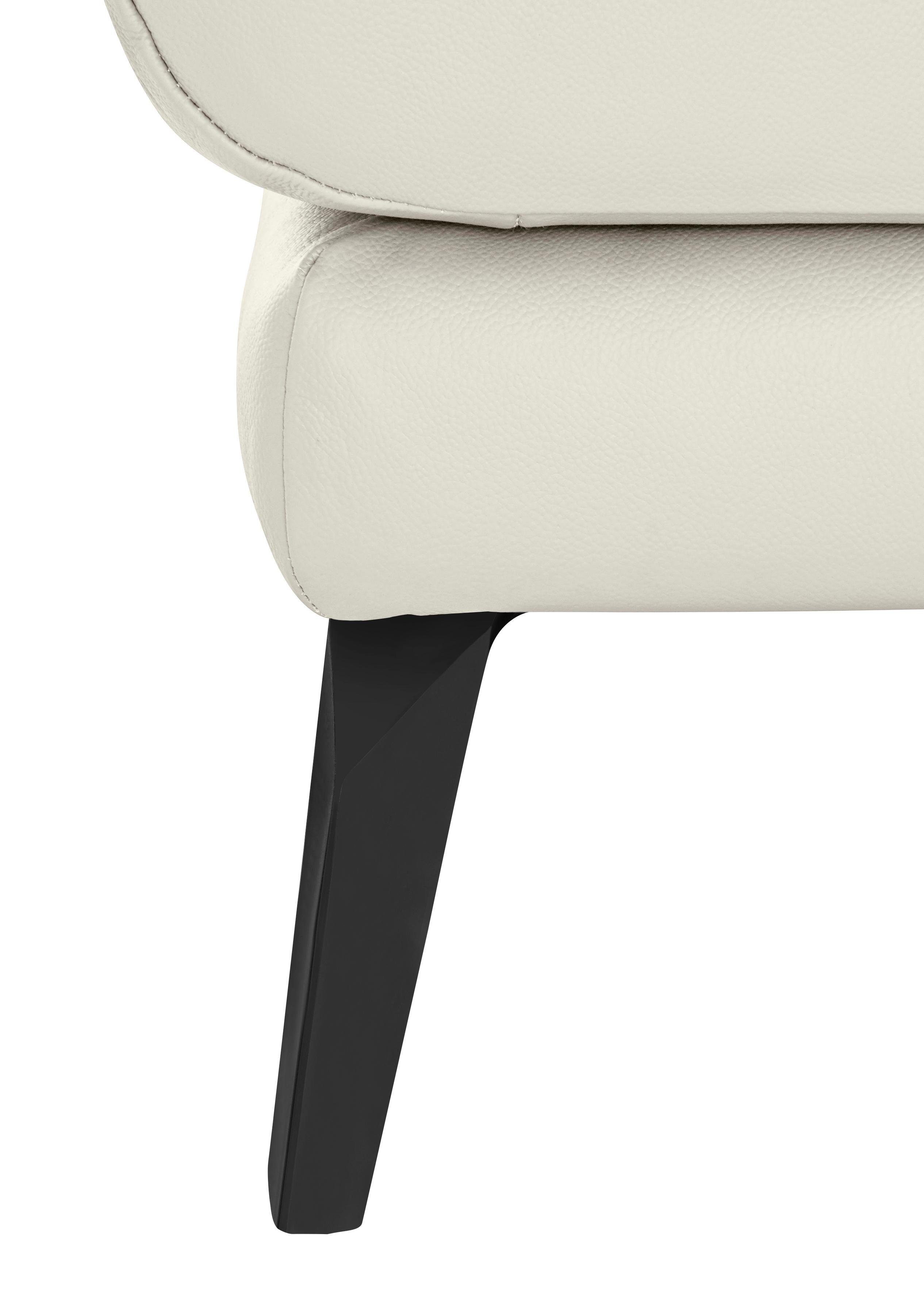 Sitz, Chaiselongue softy, pulverbeschichtet schwarz mit dekorativer W.SCHILLIG Füße Heftung im