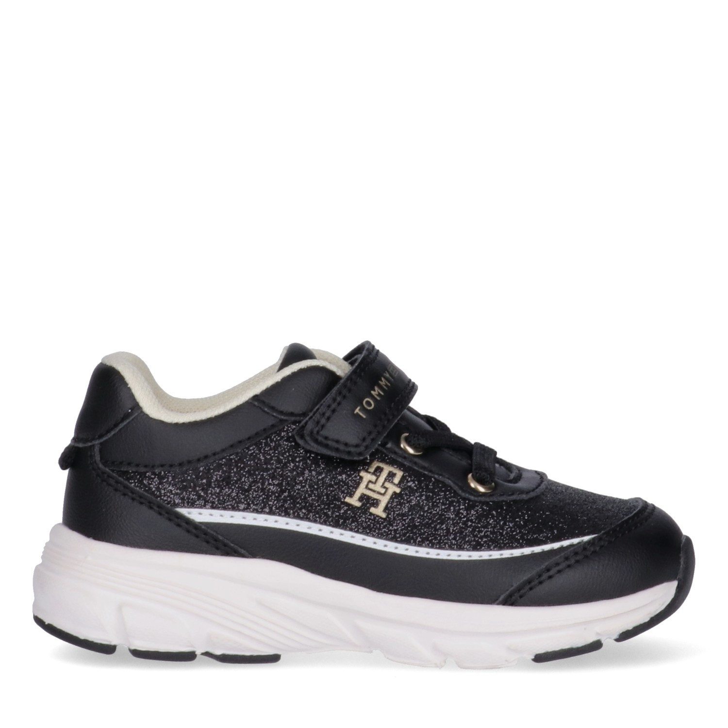 Tommy Hilfiger Sneaker Freizeitschuh, Halbschuh mit modischem Glitzerbesatz