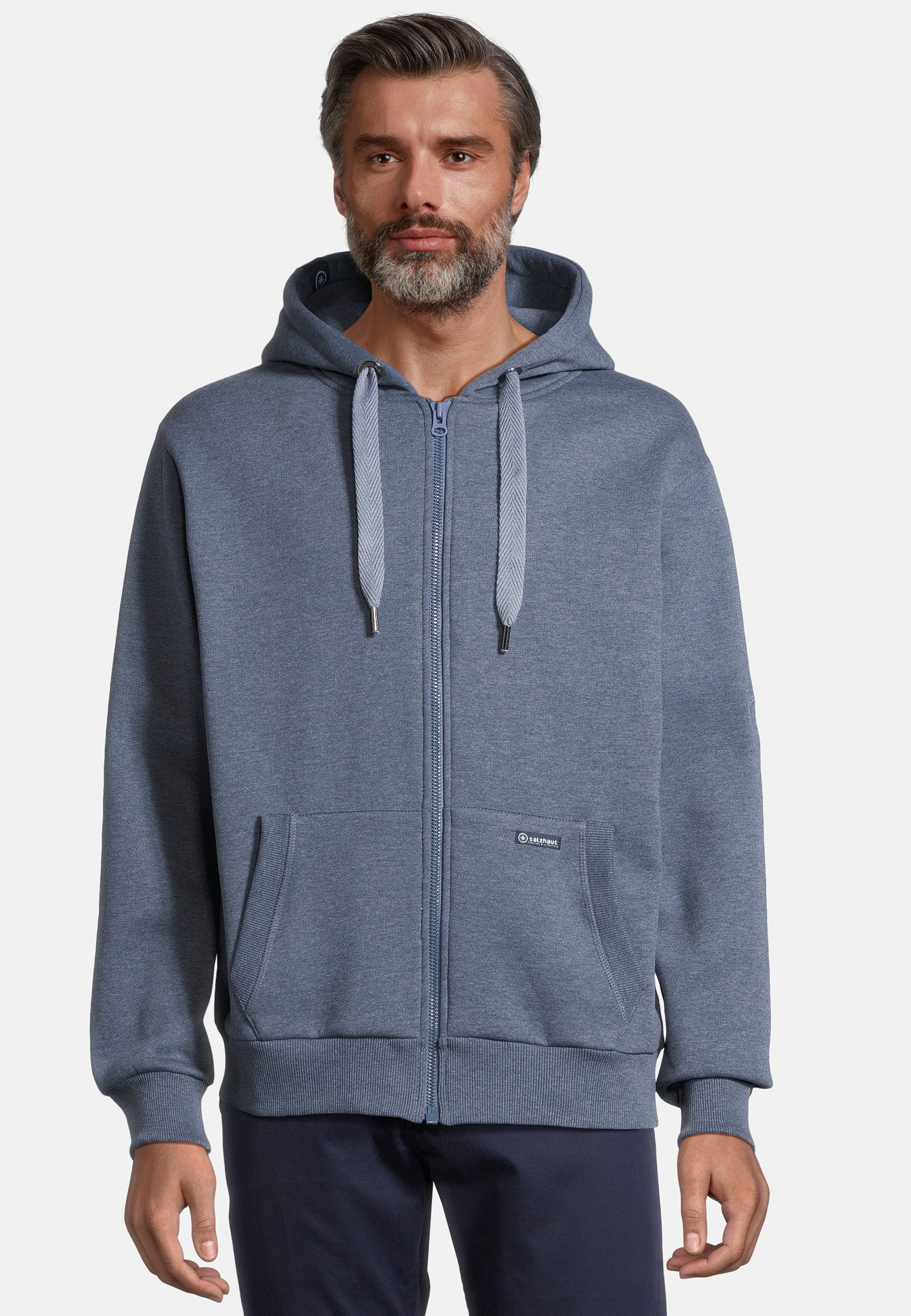 salzhaut Sweatjacke BREKER Herren normale Passform weiche, bequeme Sweatjacke, Hoodiejacke, Indoorjacke zum Verlieben!