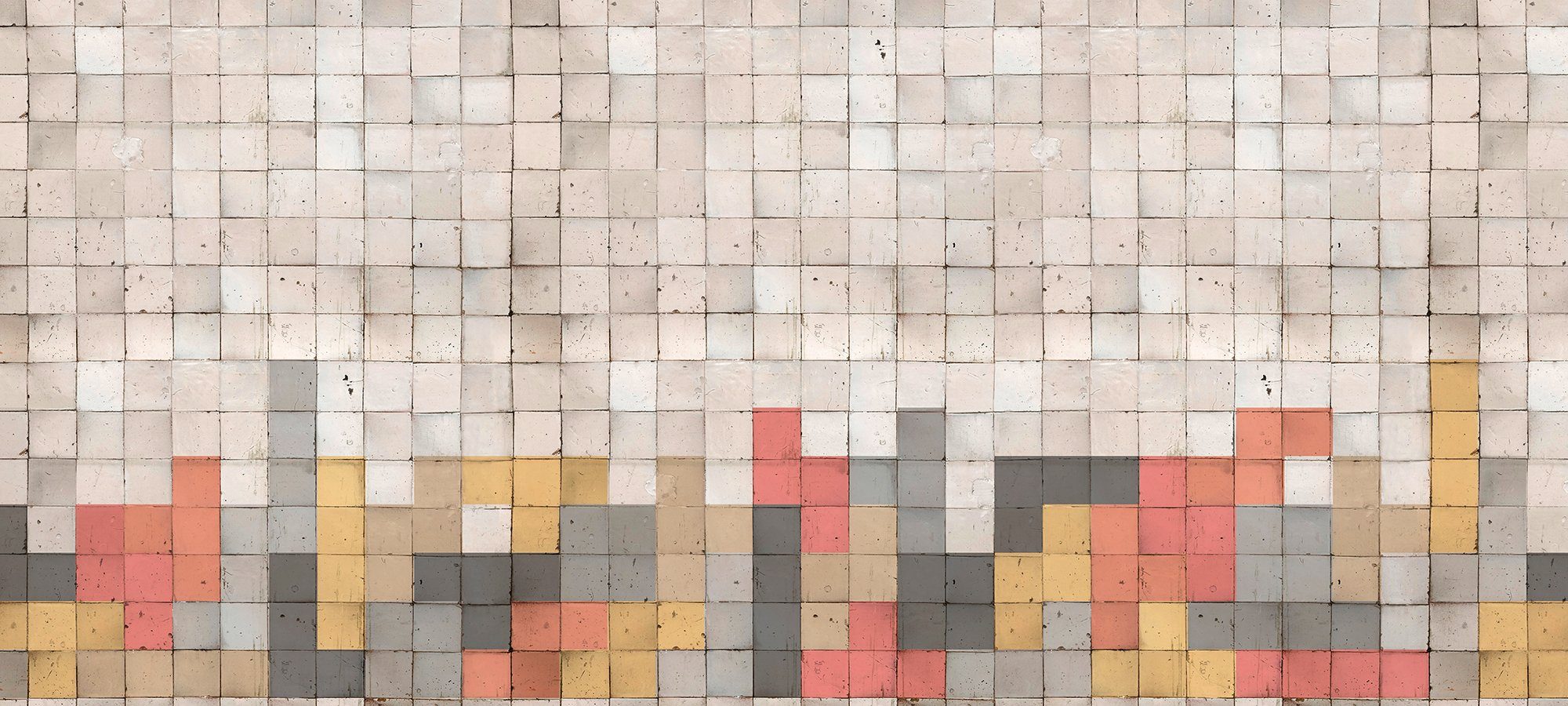 Vlies, Fototapete Tetris Atelier Mosaic St), Paper geometrisch, 47 Wand, Schräge, Decke 2, rot/ocker/creme Architects (6 glatt,