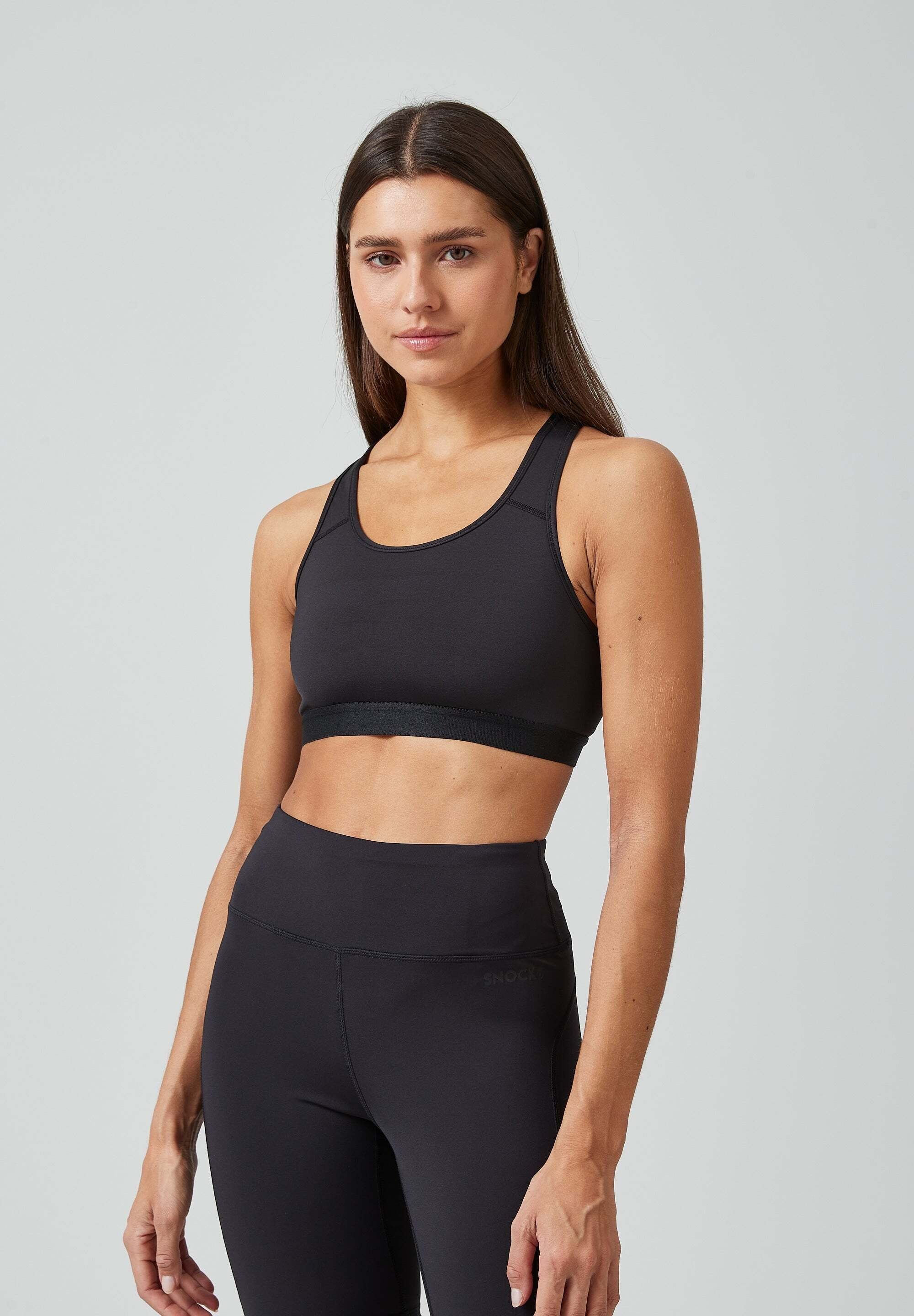 SNOCKS Sport-BH Sports Bra (1-tlg) aus recyceltem Polyester, doppellagige Vorderseite, Racer Back
