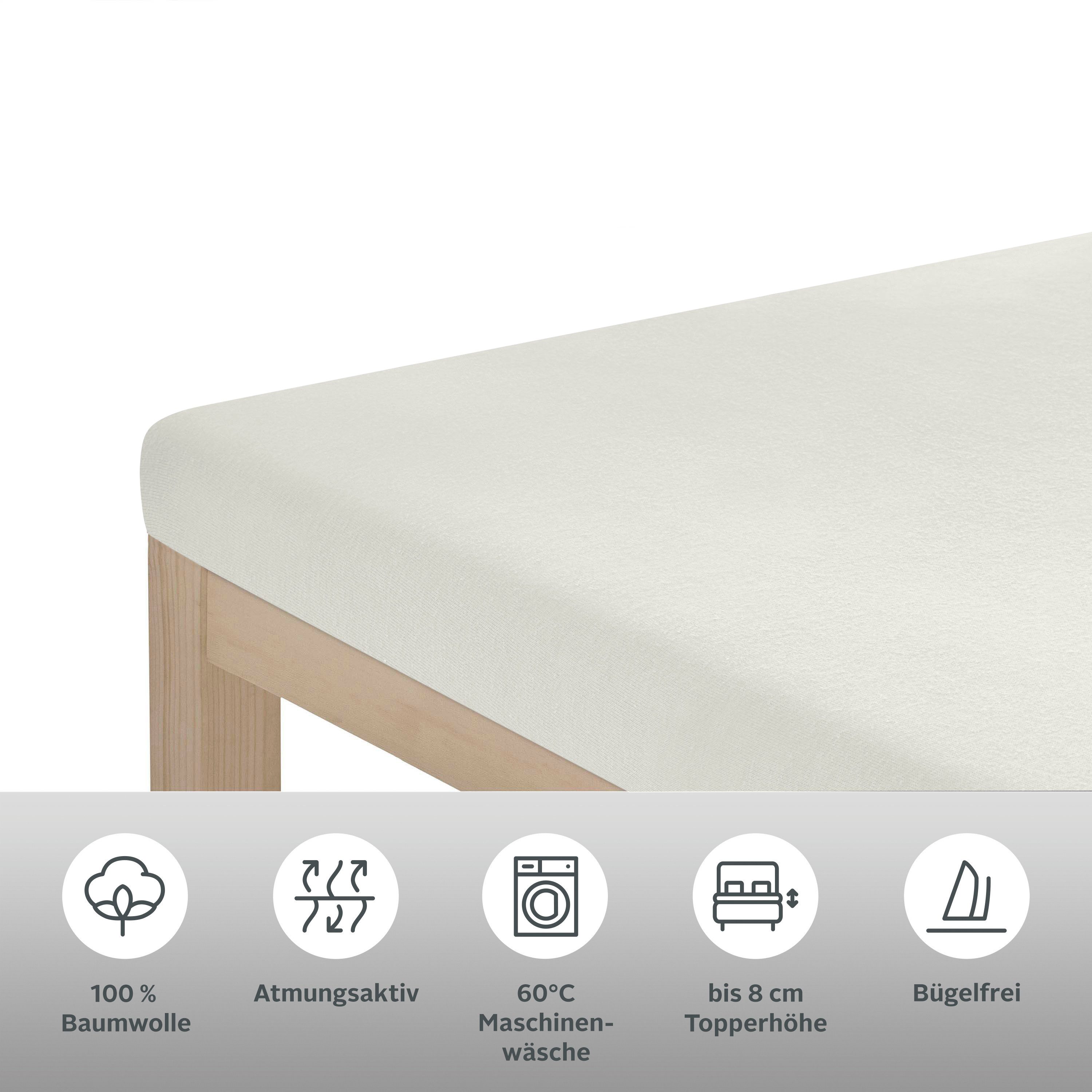 OTTO home Spannbettlaken Physalis Topper COMFORT, Jersey-Elasthan, Gummizug: rundum, (1 Stück), bis 10 cm Höhe, Bettlaken, Laken, in Comfort & Premium Qualität
