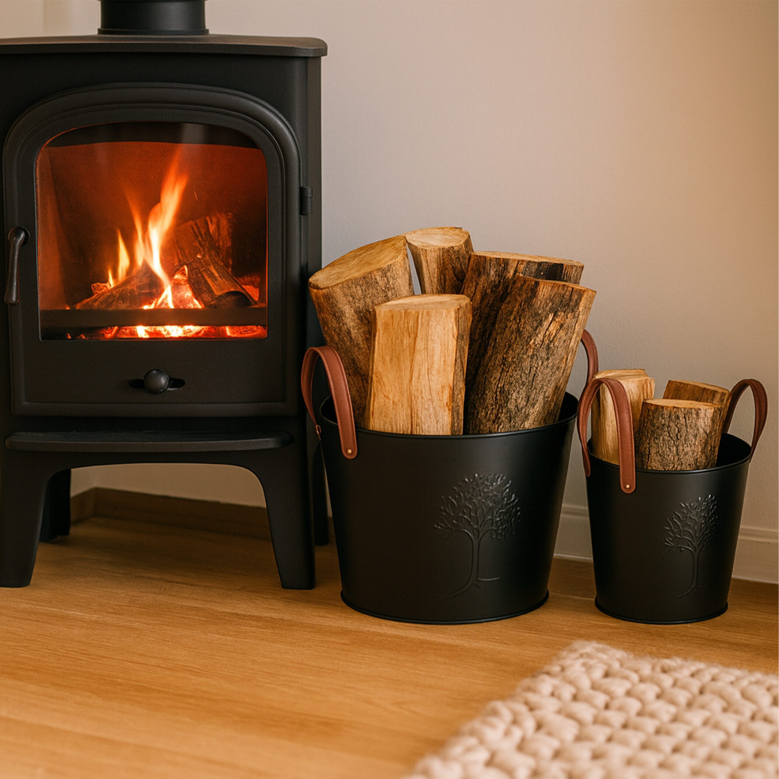 relaxdays Kaminholzkorb 2er Set (1 St) günstig online kaufen