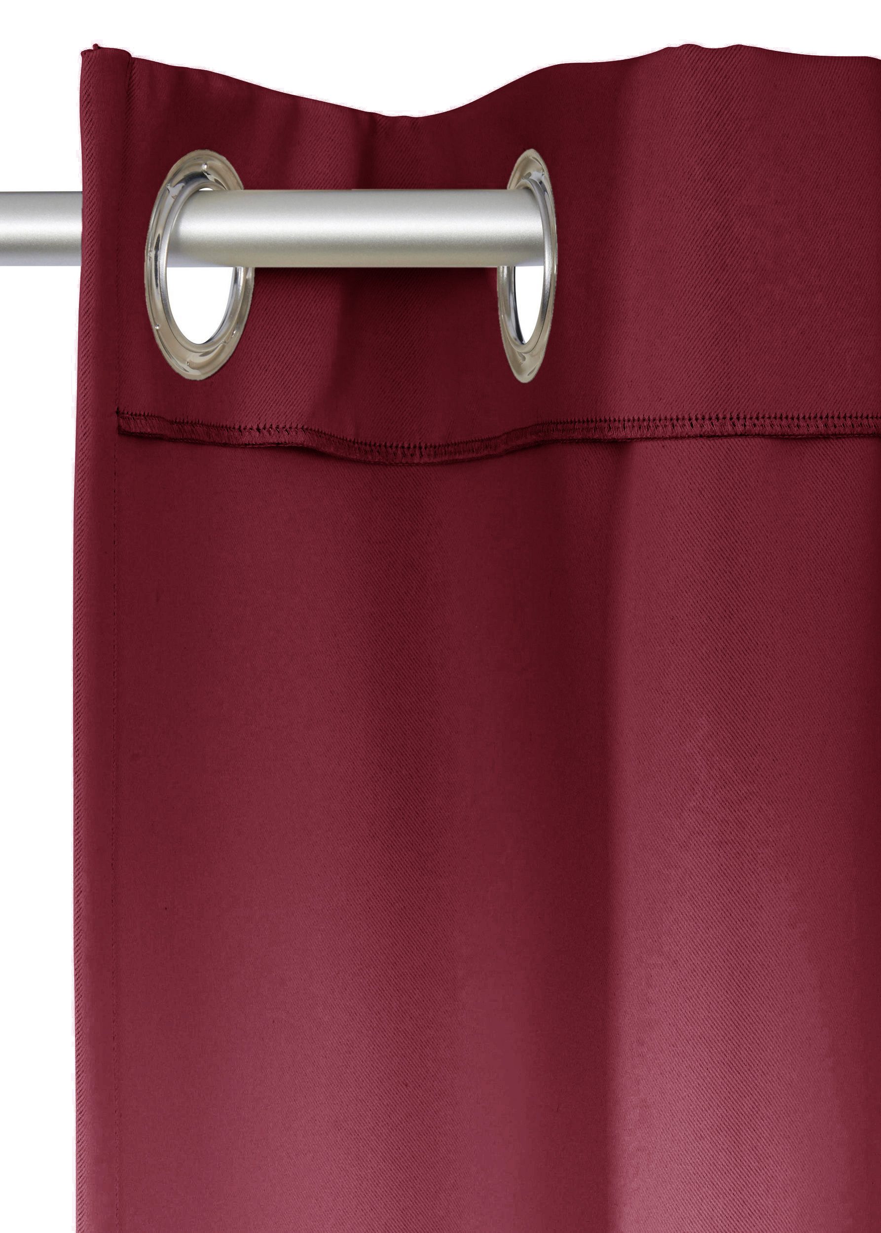 OTTO home Vorhang SOLA mit Ösen, 1er & 2 er Pack, blickdicht/verdunkelnd, Topseller! (1 St), Ösen, verdunkelnd, Polyester, blickdicht, Ösen-Aufhängung, wärmeabw – Bild 4 von 5