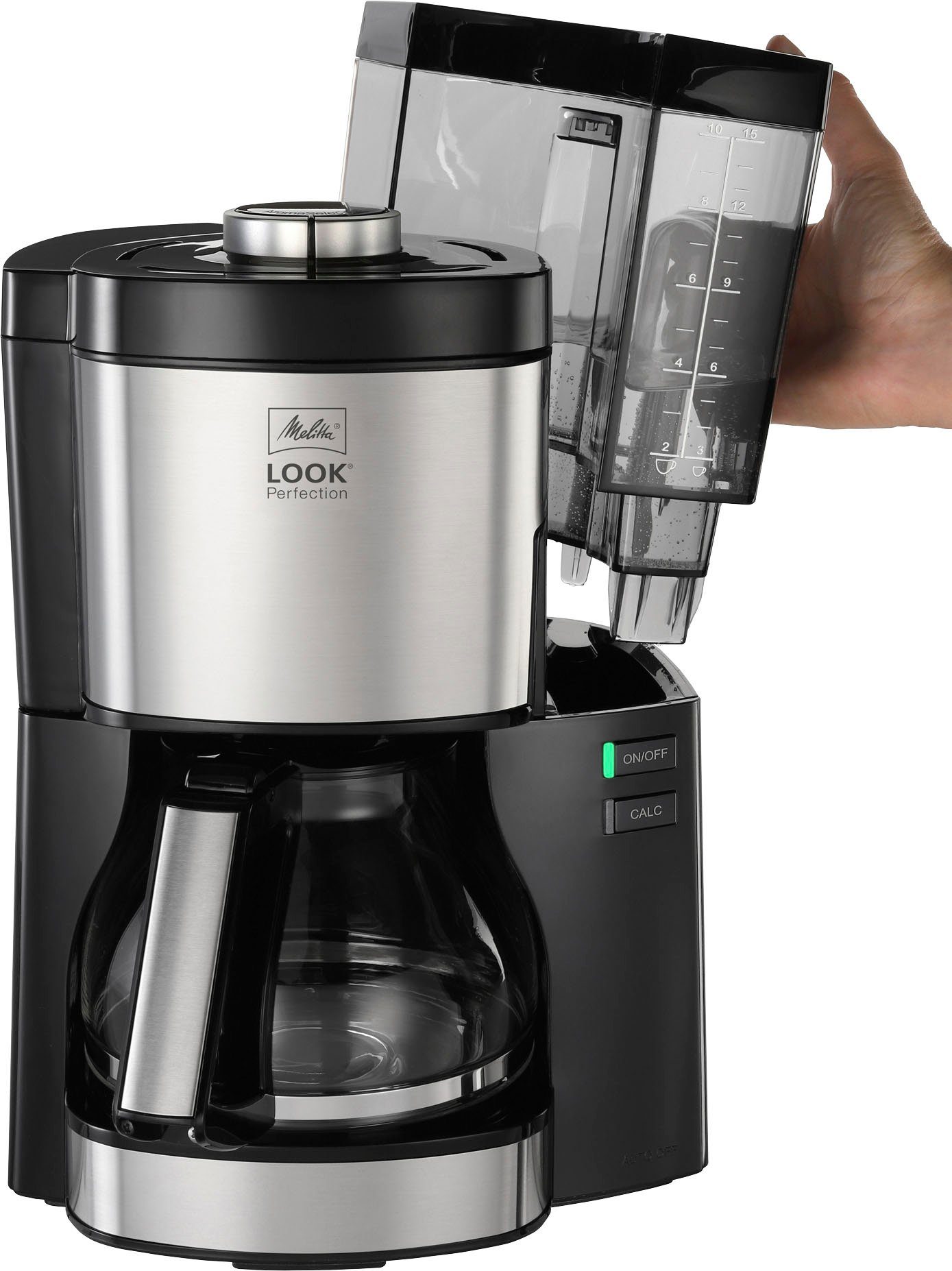 Melitta Filterkaffeemaschine Look® Perfection 1025-06 schwarz, 1,25l Kaffeekanne, Papierfilter 1x4