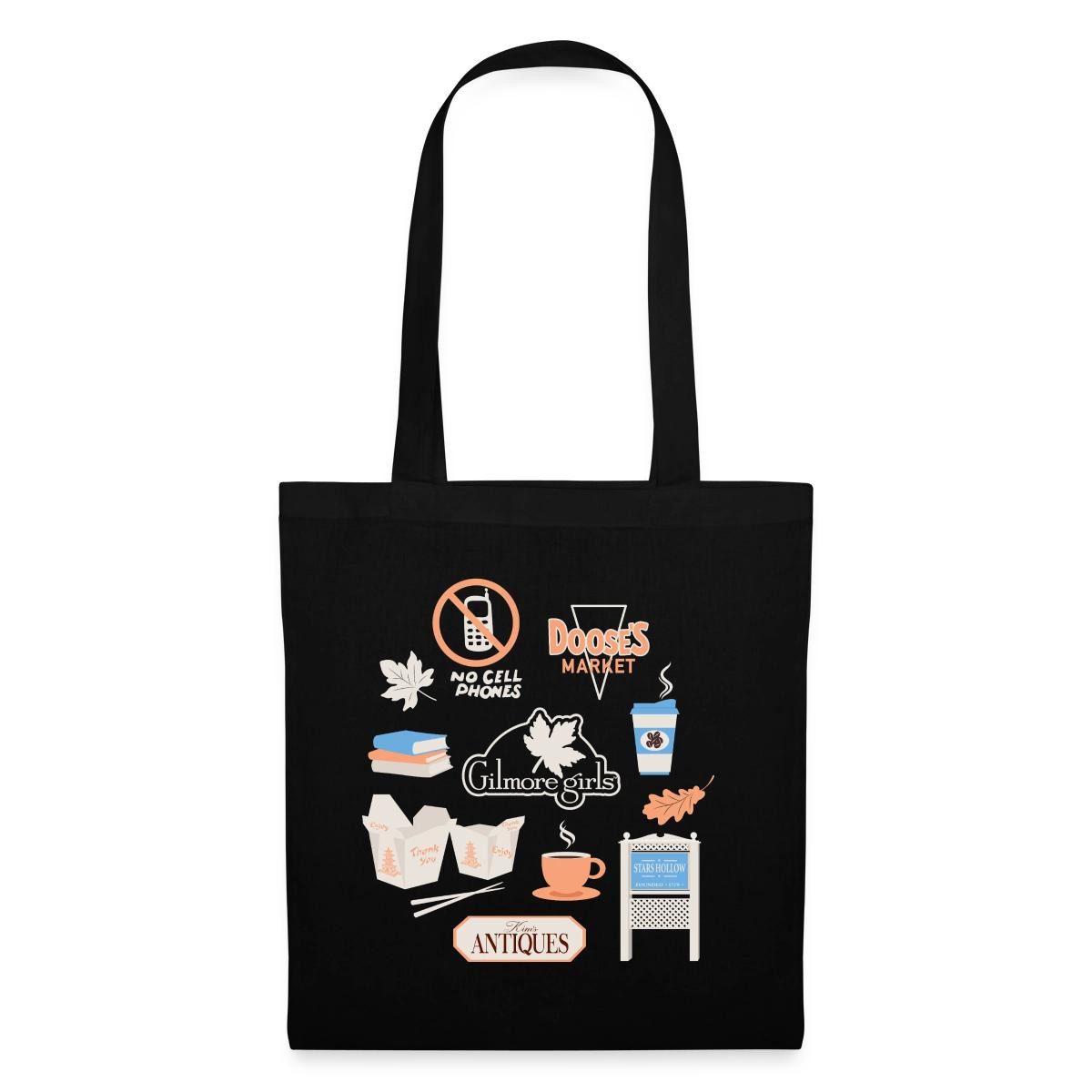 Spreadshirt Henkeltasche Gilmore Girls Essentials Collage Pastell Stoffbeutel (1-tlg)