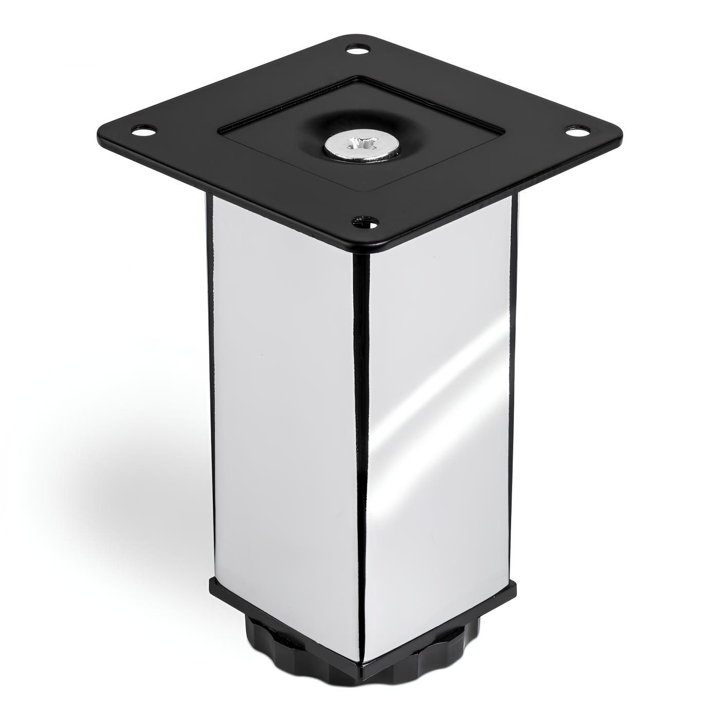 SO-TECH® Möbelfuß Schrankfuß Sockelfuß Stützfuß chrom Höhe 100 mm verstellbar