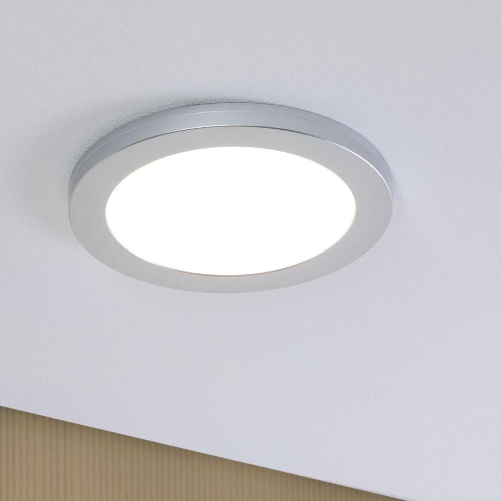 Paulmann LED Panel LED Einbaupanel Cover-It in Chrom-matt 16,5W 1200lm, keine Angabe, Leuchtmittel enthalten: Ja, fest verbaut, LED, 4000, LED Panele