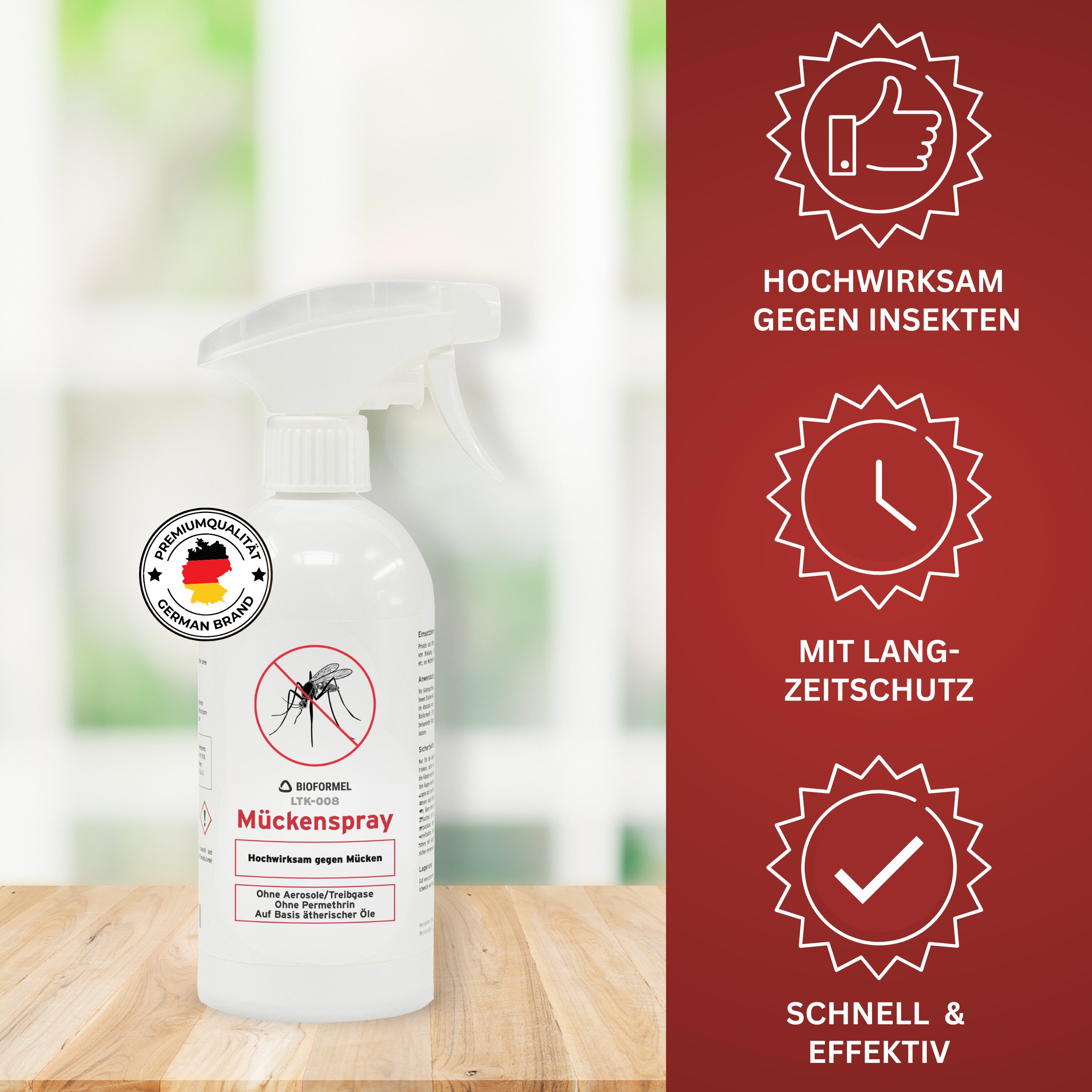 LTK-008 Biodelta Insektenspray Mückenspray, 0.2 l, 200 ml Sprühflasche, 200 ml