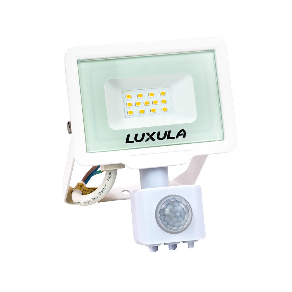 LUXULA LED Flutlichtstrahler ENOVALITE LED-Fluter 10W 4000K Neutralweiß Flutlichtstrahler Schwarz, LED fest integriert, Neutralweiß
