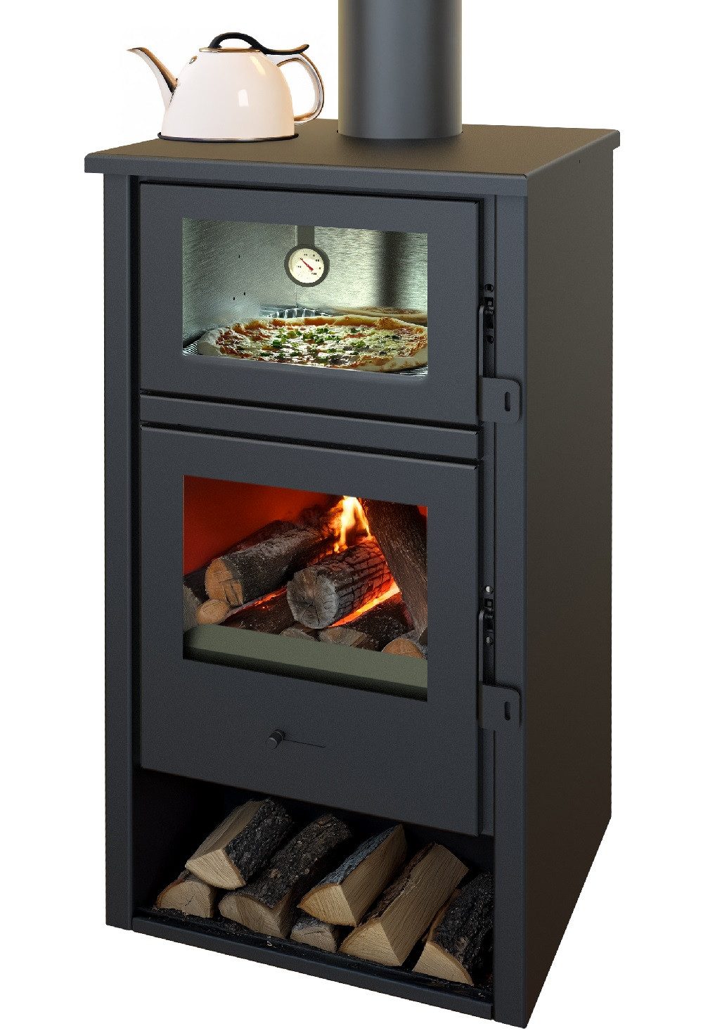 ECOfoxx Kaminofen Modell Horno schwarz mit günstig online kaufen