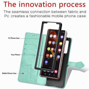 König Design Handyhülle Samsung Galaxy Z Fold4 5G, Schutzhülle Schutztasche Case Cover Etuis Wallet Klapptasche Bookstyle