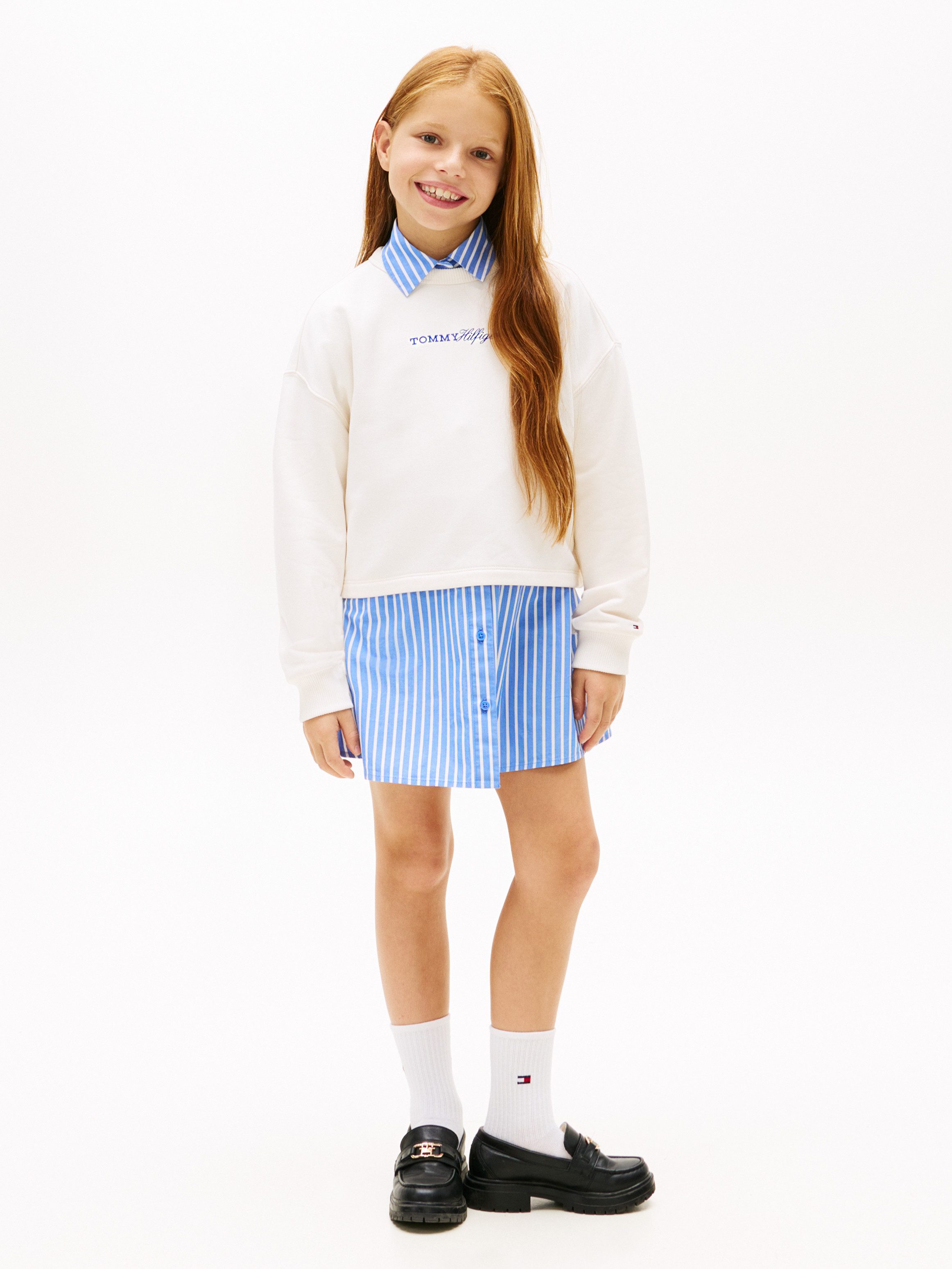 Tommy Hilfiger Sweatshirt GLITTER TOMMY CREW Kinder bis 16 Jahre, regular fit