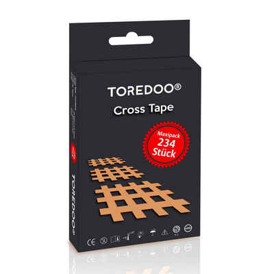 TOREDOO Kinesiologie-Tape TOREDOO Cross Tape Gitterpflaster 234 Stück Typ A - klein beige