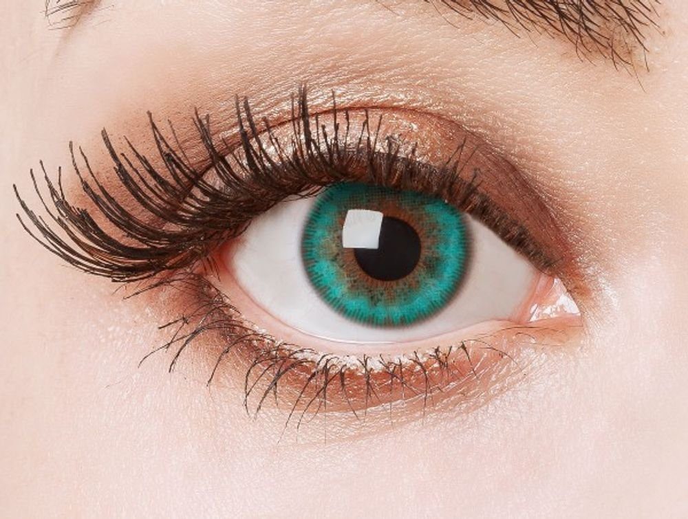aricona Farblinsen Weiche Grüne Farbige Kontaktlinsen Natural Jahreslinsen, ohne Stärke, 2 Stück