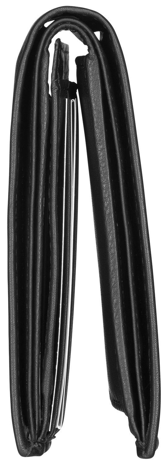 Red Baron Geldbörse Geldbeutel Leder Braun RB-WT-003-01, Kreditkartenfächer, Münzfach mit Druckknopf, Sichtfächer