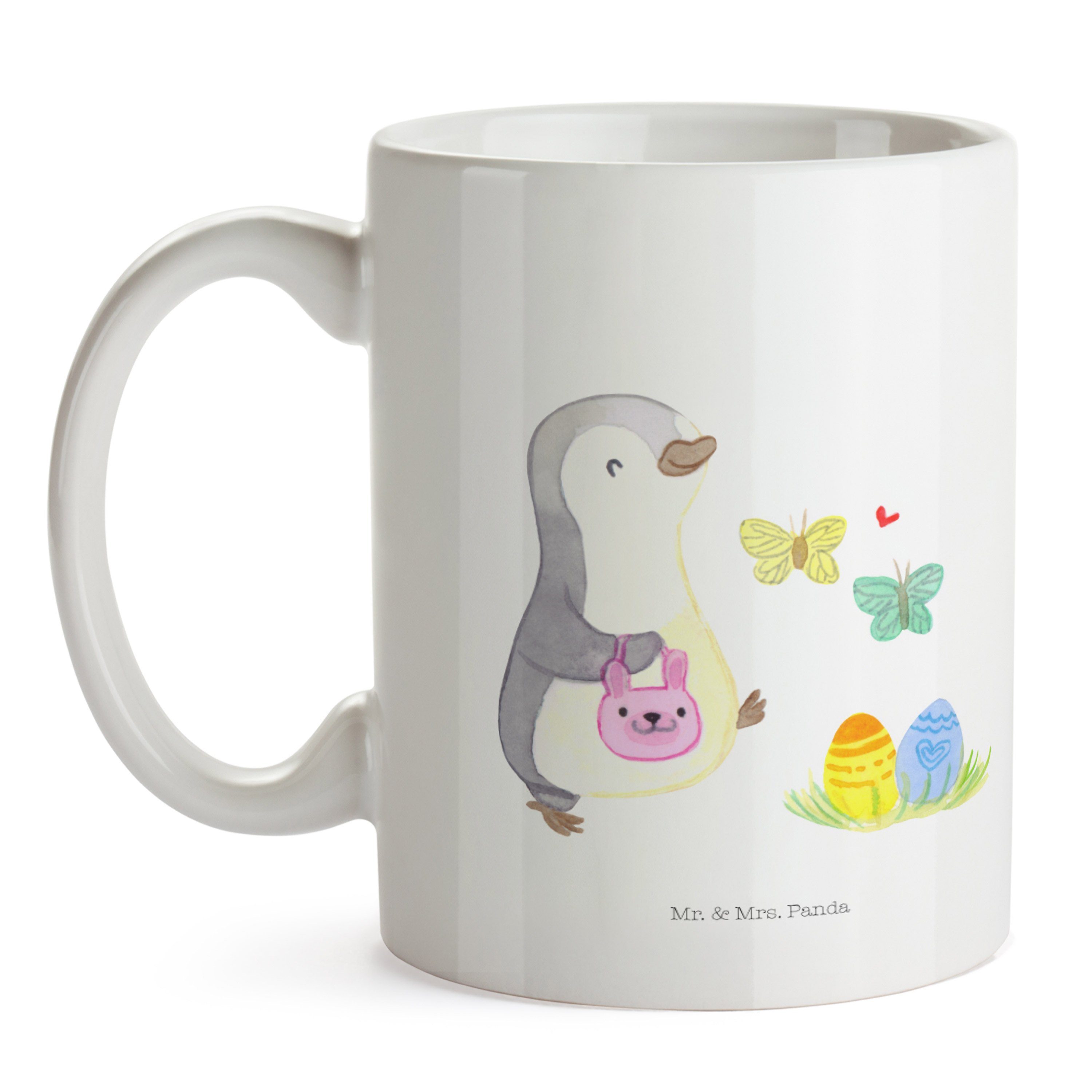 Mr. & Mrs. Pinguin Keramik Tasse, Weiß Geschenk, Tasse Panda - Geschenk - Geschenk, Ostern, Eiersuche