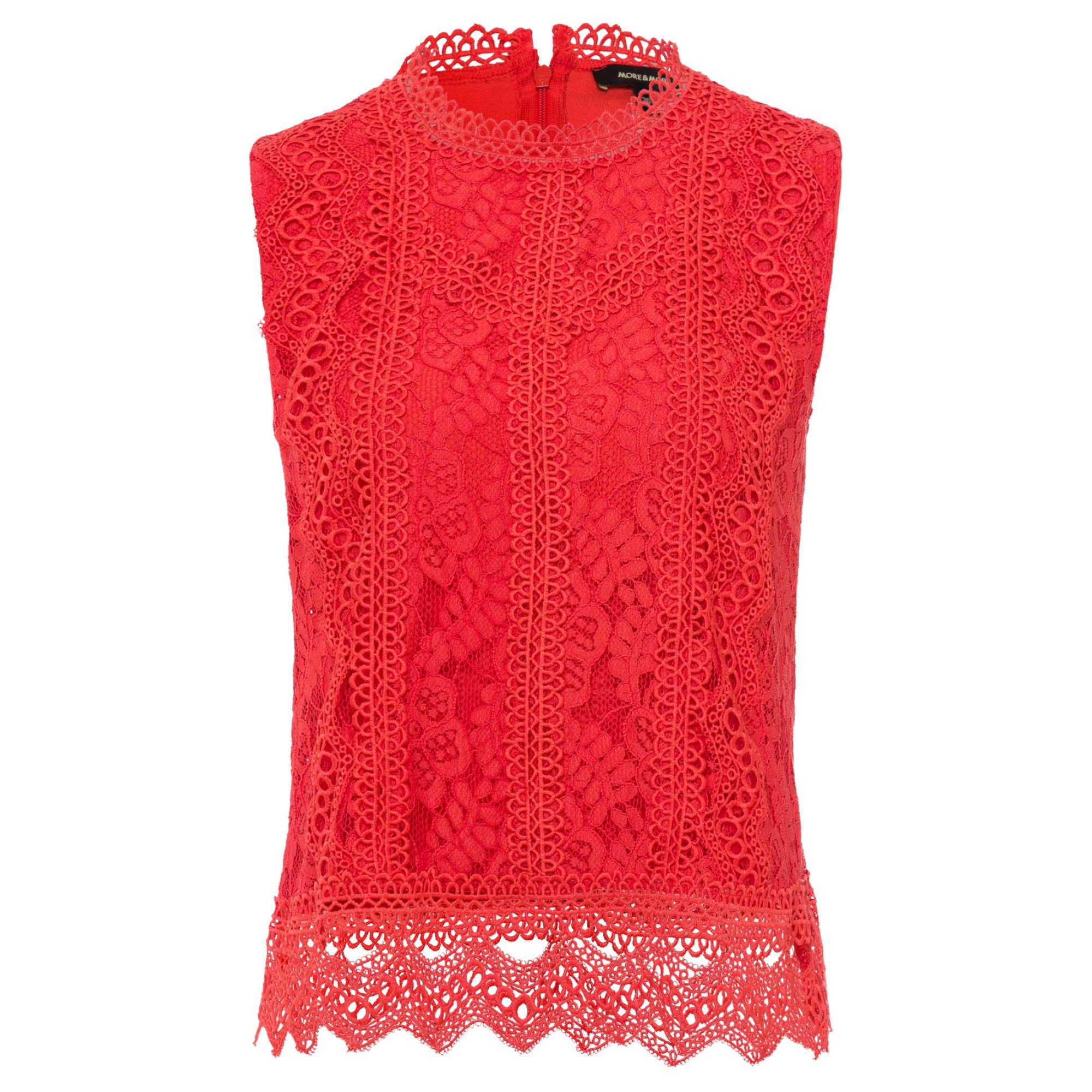 Rot MORE&MORE Hemdbluse 0524 Blouse Lace