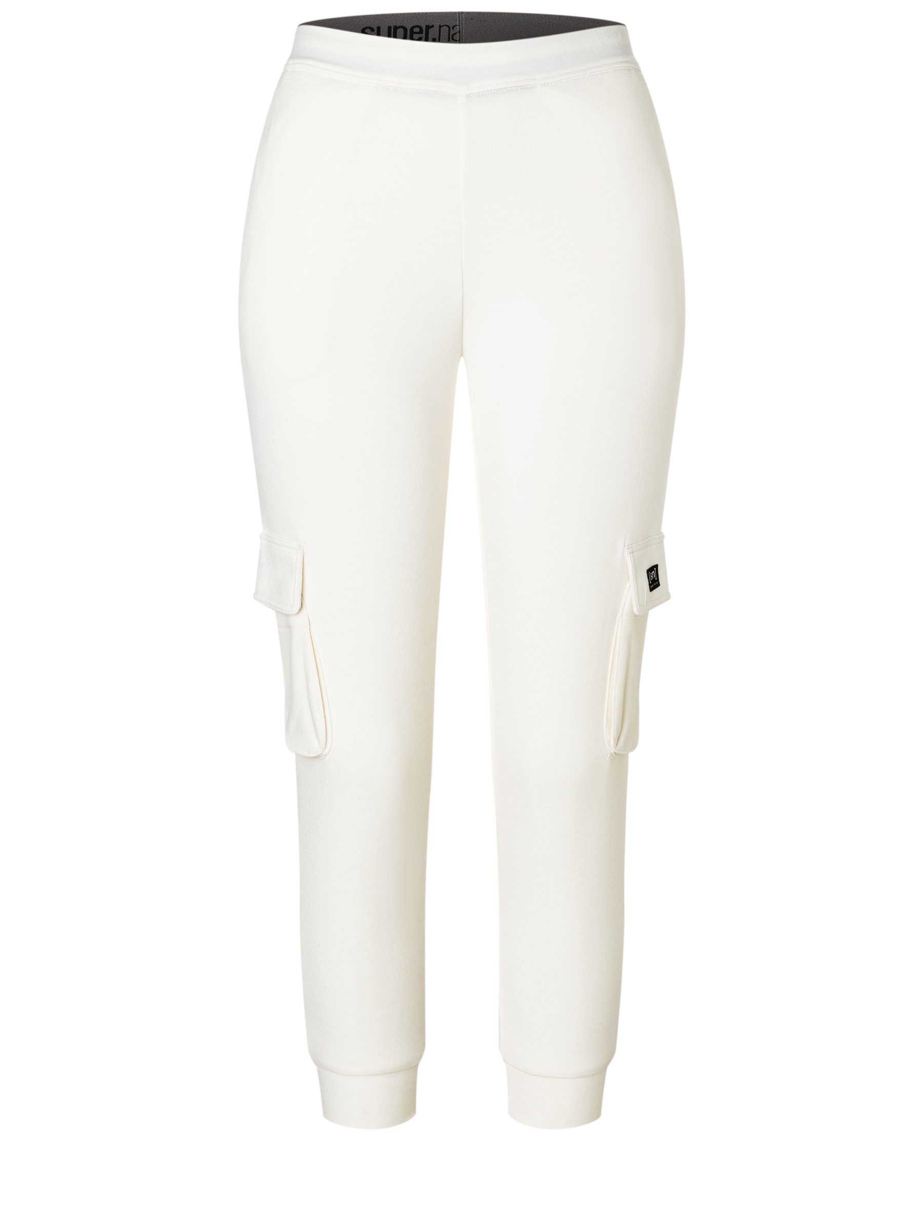 SUPER.NATURAL Cargohose Merino Cargohose W CITY CARGO angenehmer Merino-Materialmix