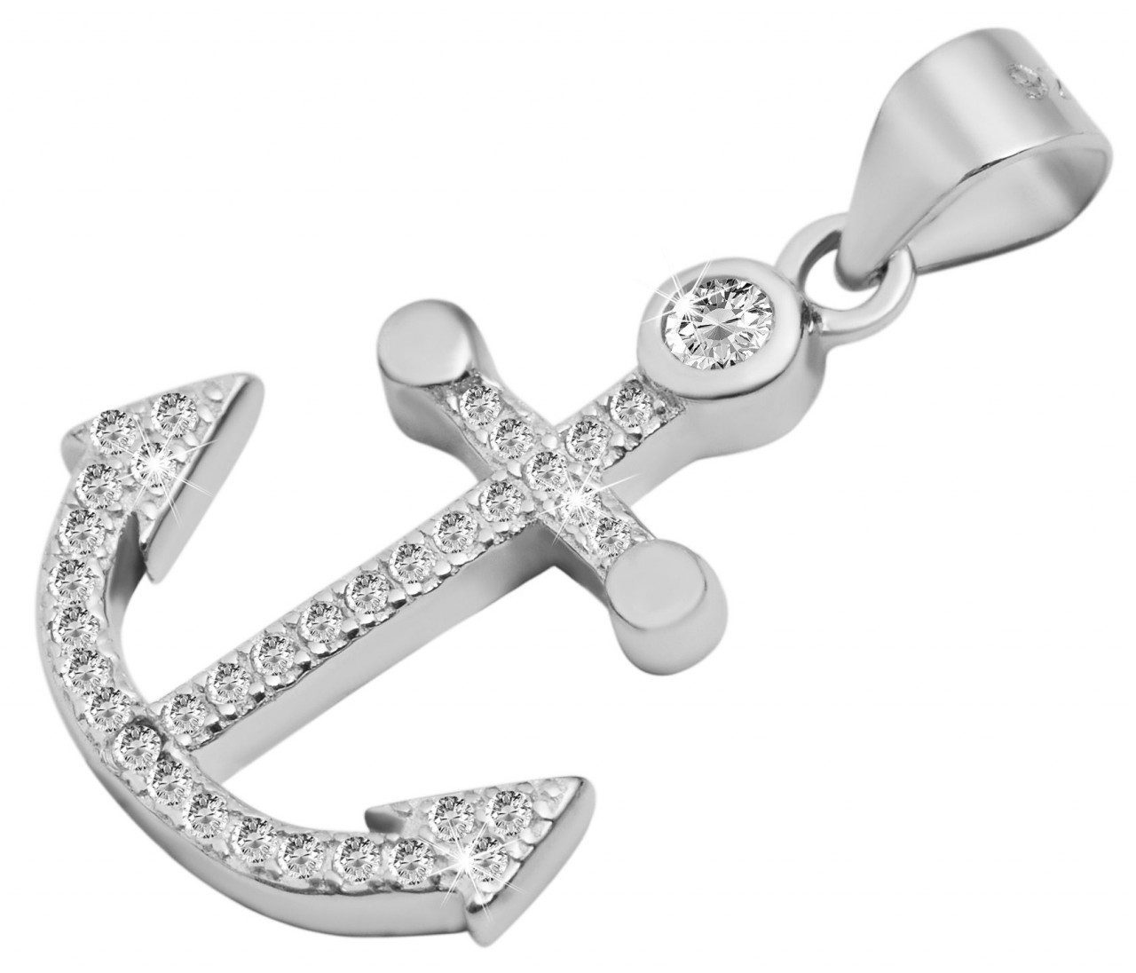 Adelia´s Kettenanhänger moderner Anker Anhänger aus 925 Sterling Silber günstig online kaufen