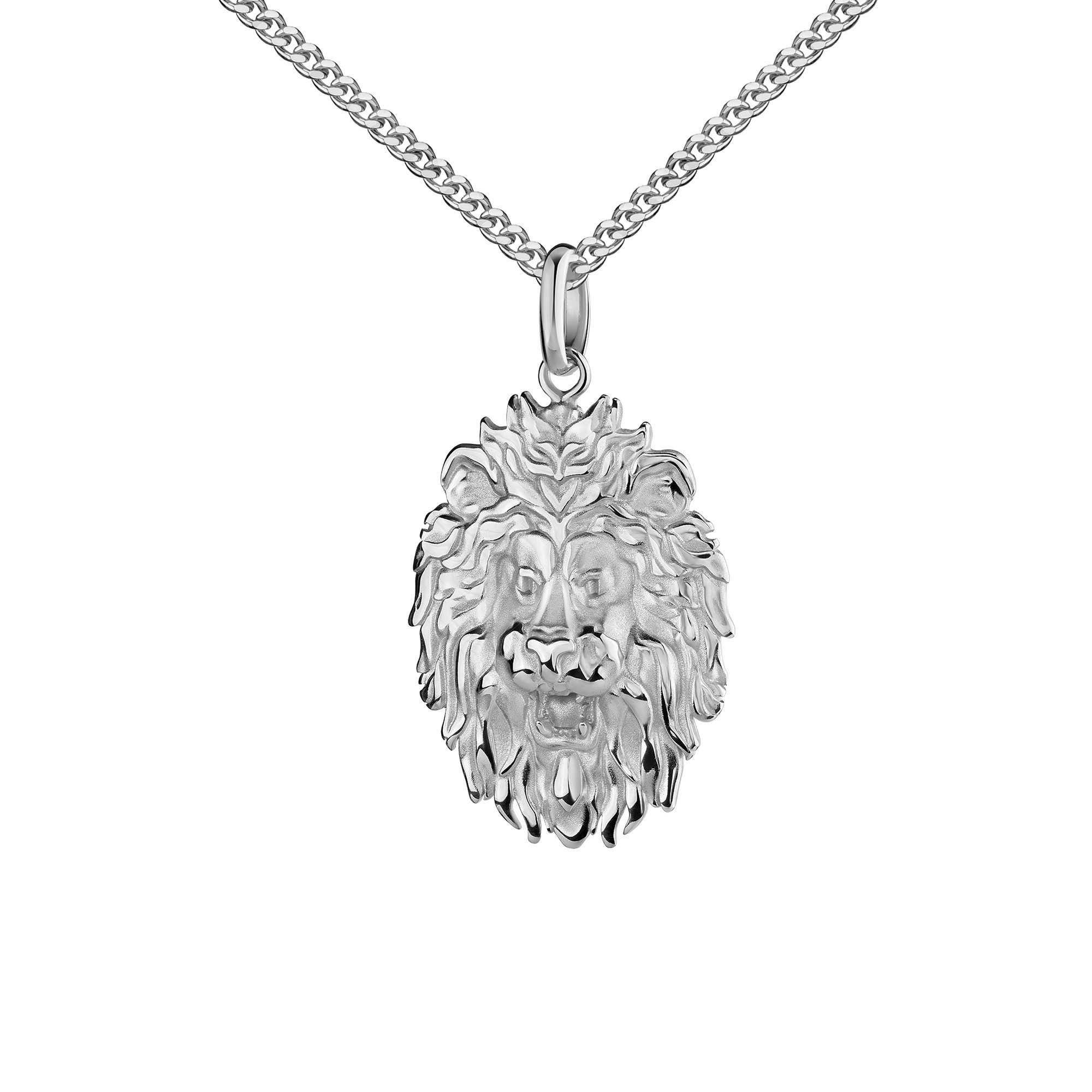 Silberkette Löwen-Anhänger 925 Silber - Made in Germany