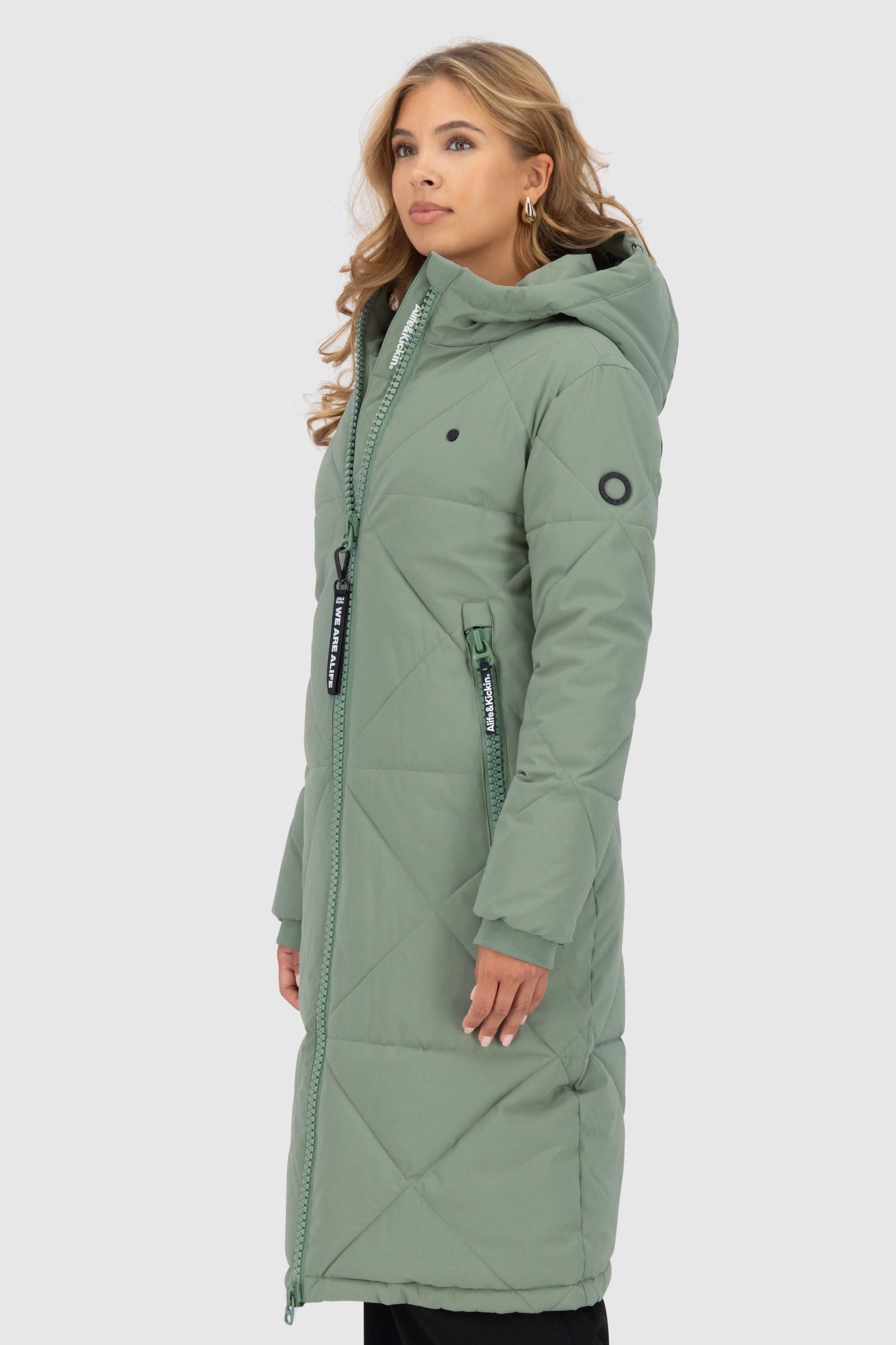 Alife & Kickin Winterjacke Damen EnyaAK A Figurnah geschnittener Wintermantel mit 2-Wege Reißverschluss